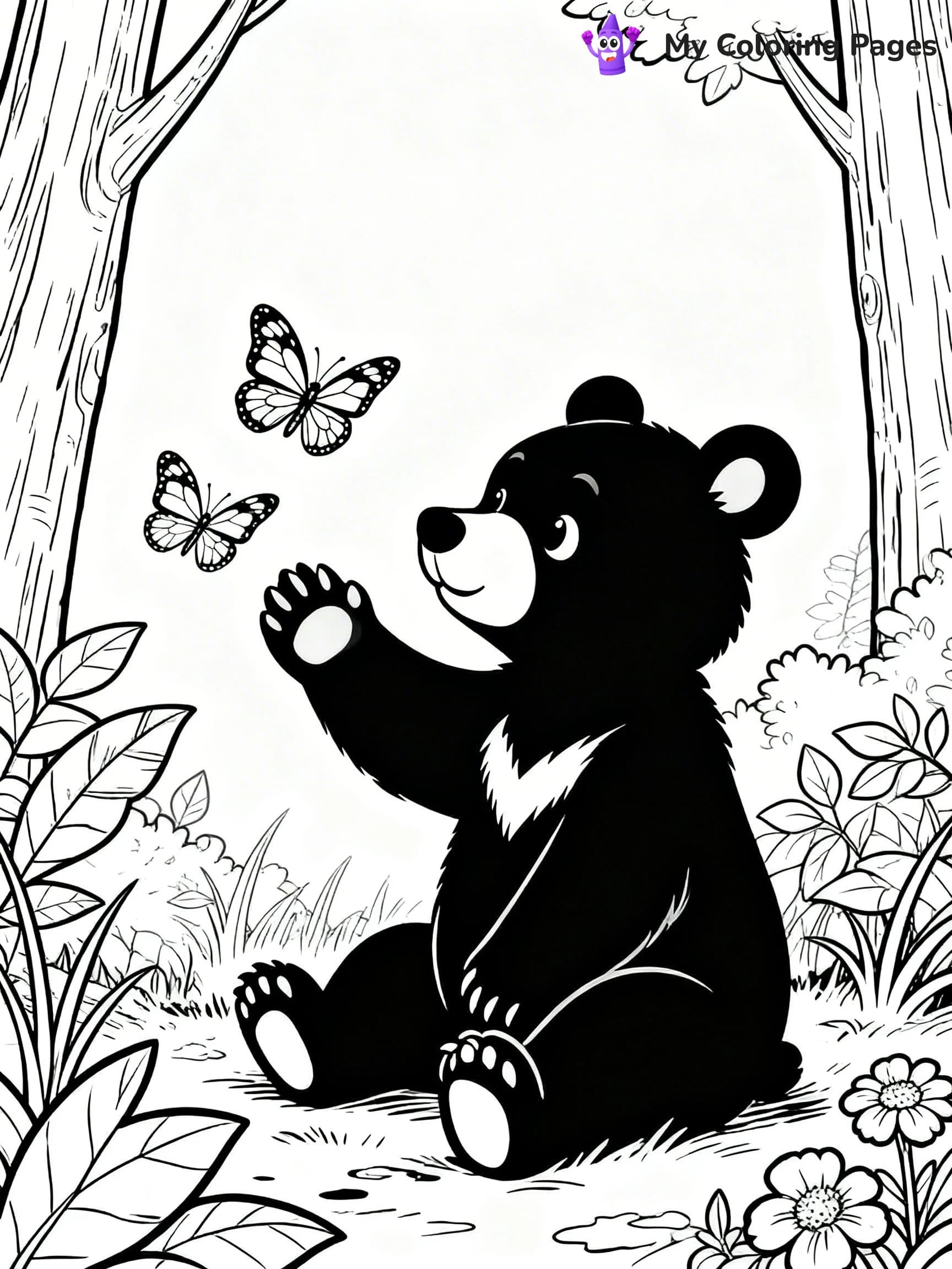 Black Bear Coloring Pages - 20
