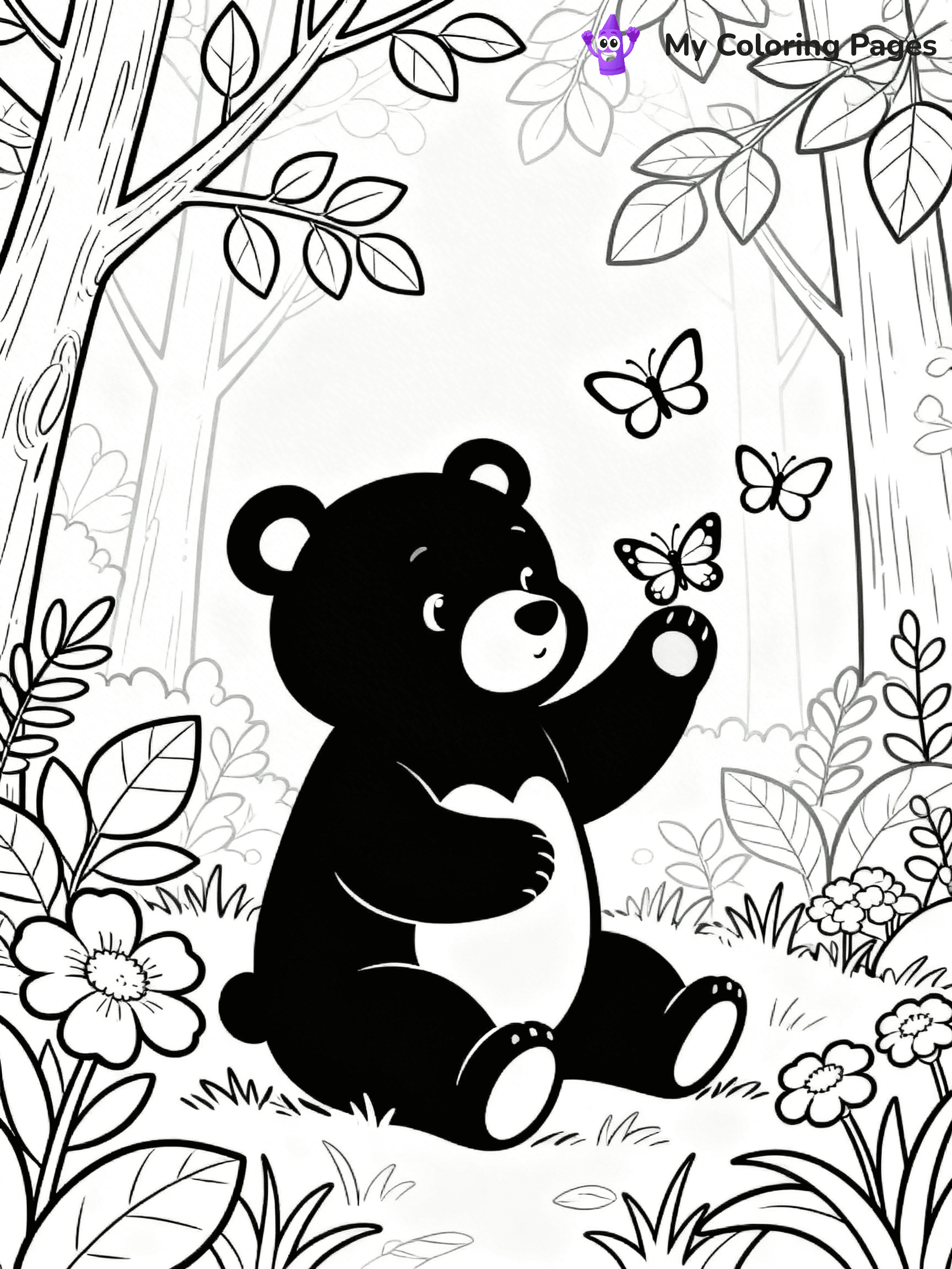 Black Bear Coloring Pages - 19