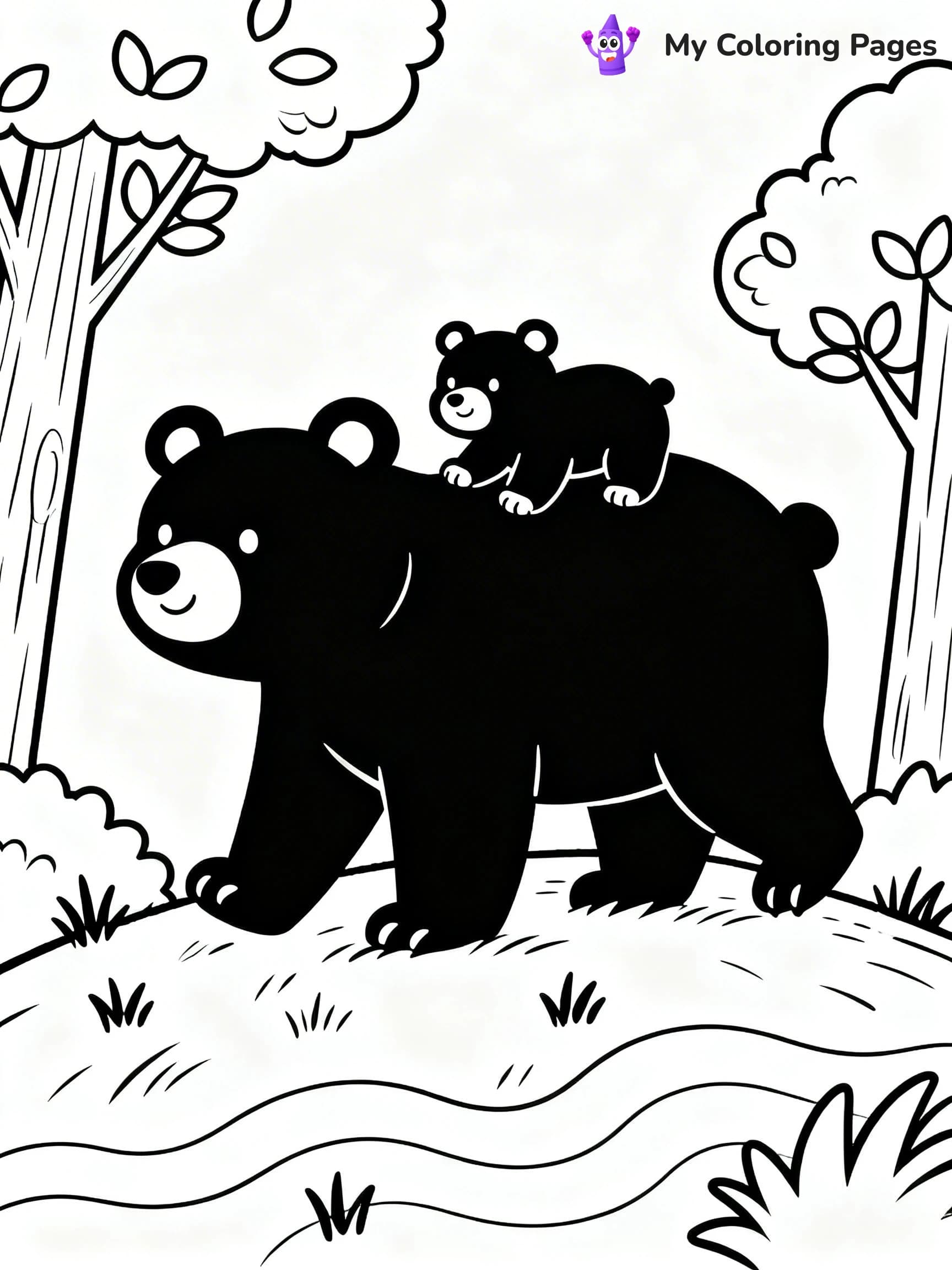 Black Bear Coloring Pages - 9
