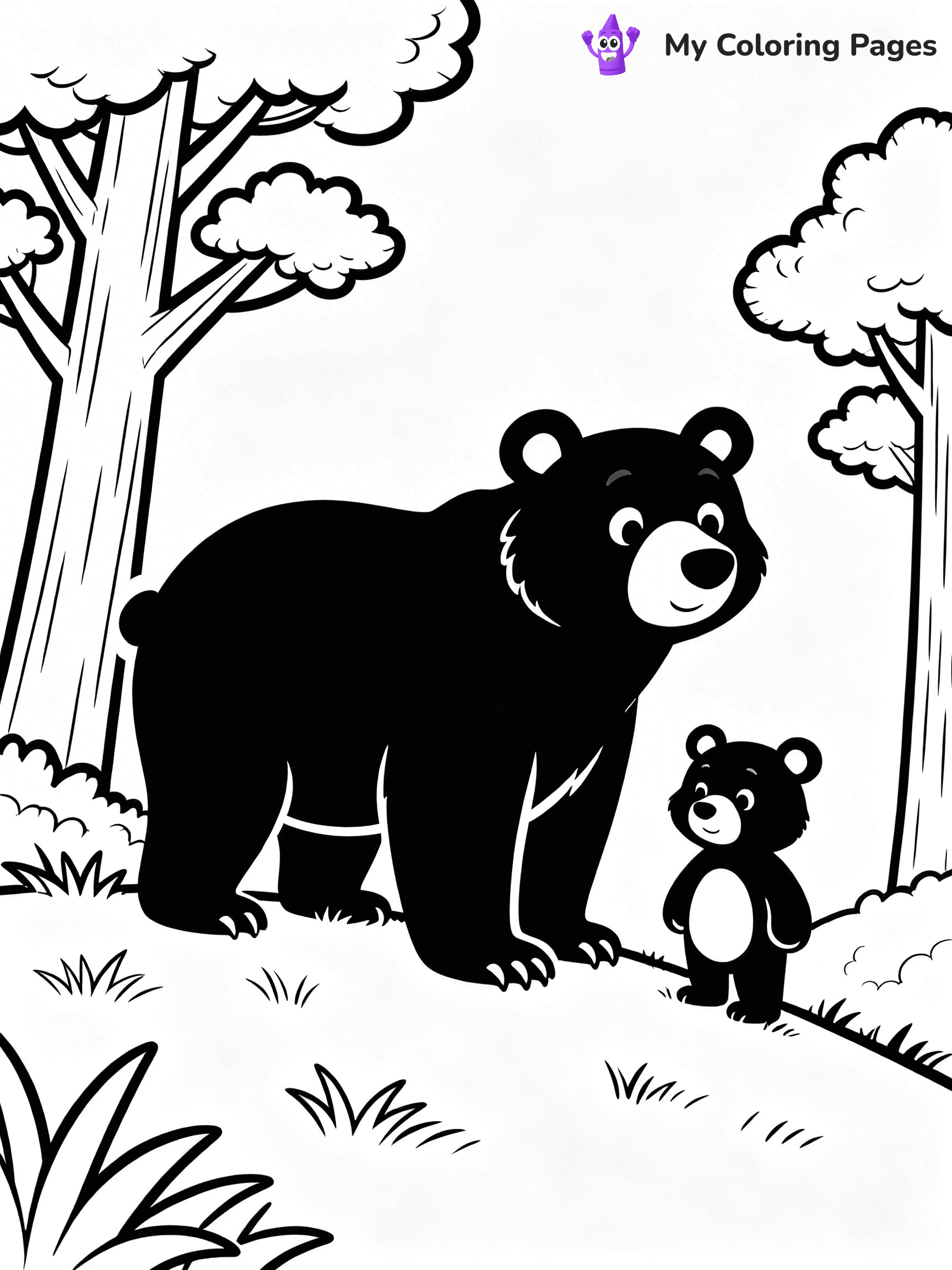 Black Bear Coloring Pages - 7