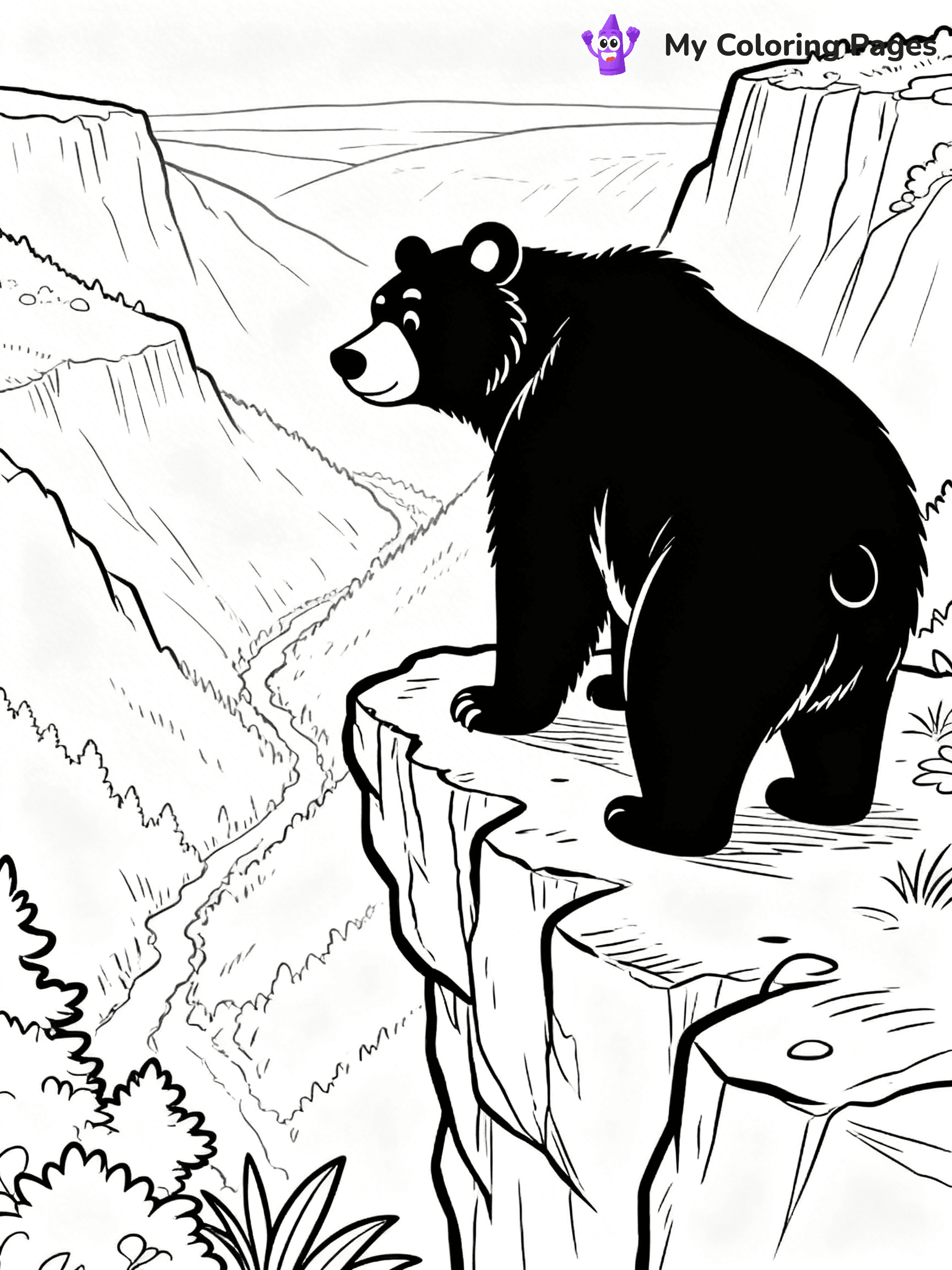 Black Bear Coloring Pages - 2