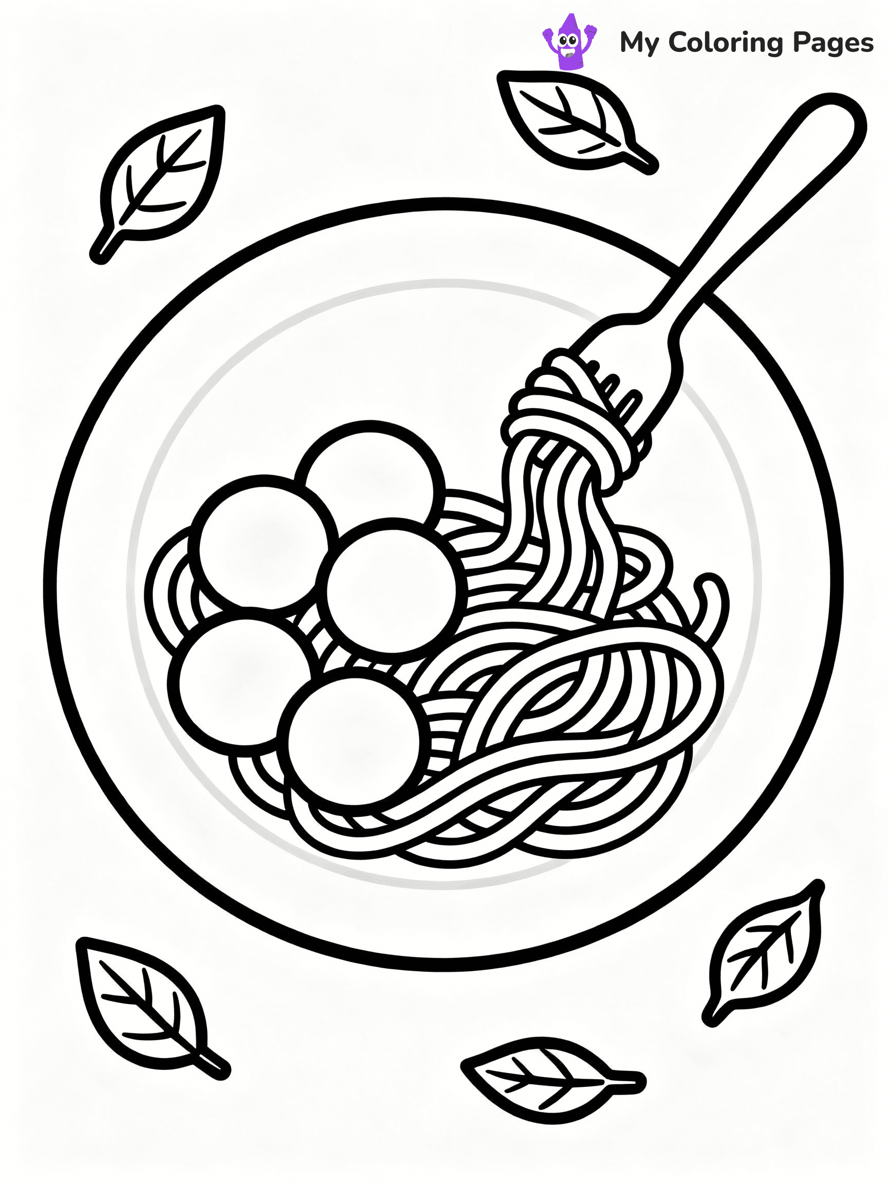 ⚠️ CRITICAL REQUIREMENT - ABSOLUTE BLACK AND WHITE ONLY ⚠️
This MUST be a BLACK AND WHITE line drawing ONLY. NO COLORS whatsoever.
- ONLY pure black lines (#000000) on pure white background (#FFFFFF)
- ABSOLUTELY NO colors, NO shading, NO gradients, NO grayscale
- If there are ANY colors in the output, the image is REJECTED
- This is a COLORING PAGE - meant to be COLORED IN by children
- The output must be UNCOLORED line art ready for coloring
⚠️ SUBJECT TO DRAW: Plate of spaghetti with meatballs, fork twirling pasta, basil leaves sprinkled, outline style
(REMEMBER: Output must be BLACK AND WHITE line art only, NOT colored!)
# COLORING PAGE: BLACK OUTLINES ONLY - WHITE BACKGROUND MANDATORY
Create a **coloring book page** using EXACTLY two values: black lines, white space.
## NON-NEGOTIABLE BINARY RULES
- **ONLY #000000 (black) and #FFFFFF (white)** - NO other values exist
- **EVERY PIXEL = BLACK OR WHITE** - no gray/shading/antialiasing
- **WHITE BACKGROUND MANDATORY** - entire canvas stays white
- **ALL SHAPES HOLLOW** - everything is empty outlines waiting to be colored
- **FORBIDDEN:** fills, shading, gradients, patterns, textures, colors
- **NO SOLID REGIONS** - if it's not a thin line, it's wrong
## Universal Line Standards
- Black outlines ONLY - thin, uniform weight
- Every shape completely empty inside
- Closed contours suitable for coloring
- Simple flat illustration - zero depth/3D/realism
- **Style:** Whimsical Doodle Art Alley - rounded, friendly outlines (unless specified)
## Everything = Outline Only
- Characters/animals: hollow shapes
- Objects/clothing: empty contours
- Backgrounds/scenery: line work only
- Natural elements: outlined forms
- Dark/night areas: don't exist (use outlined symbols)
- Textures/patterns: convert to simple lines
## The Test
Can a child color EVERY white space with crayons? If any area is pre-filled/shaded/gray or colored in, it FAILS. Every shape must be waiting to receive color.
**FINAL OUTPUT**: Binary coloring page. Black lines define shapes. White spaces ready for coloring. Nothing else exists. No exceptions. Print-ready.
⚠️ FINAL REMINDER: Draw the subject "Plate of spaghetti with meatballs, fork twirling pasta, basil leaves sprinkled, outline style" as BLACK AND WHITE line art. Zero colors in output.