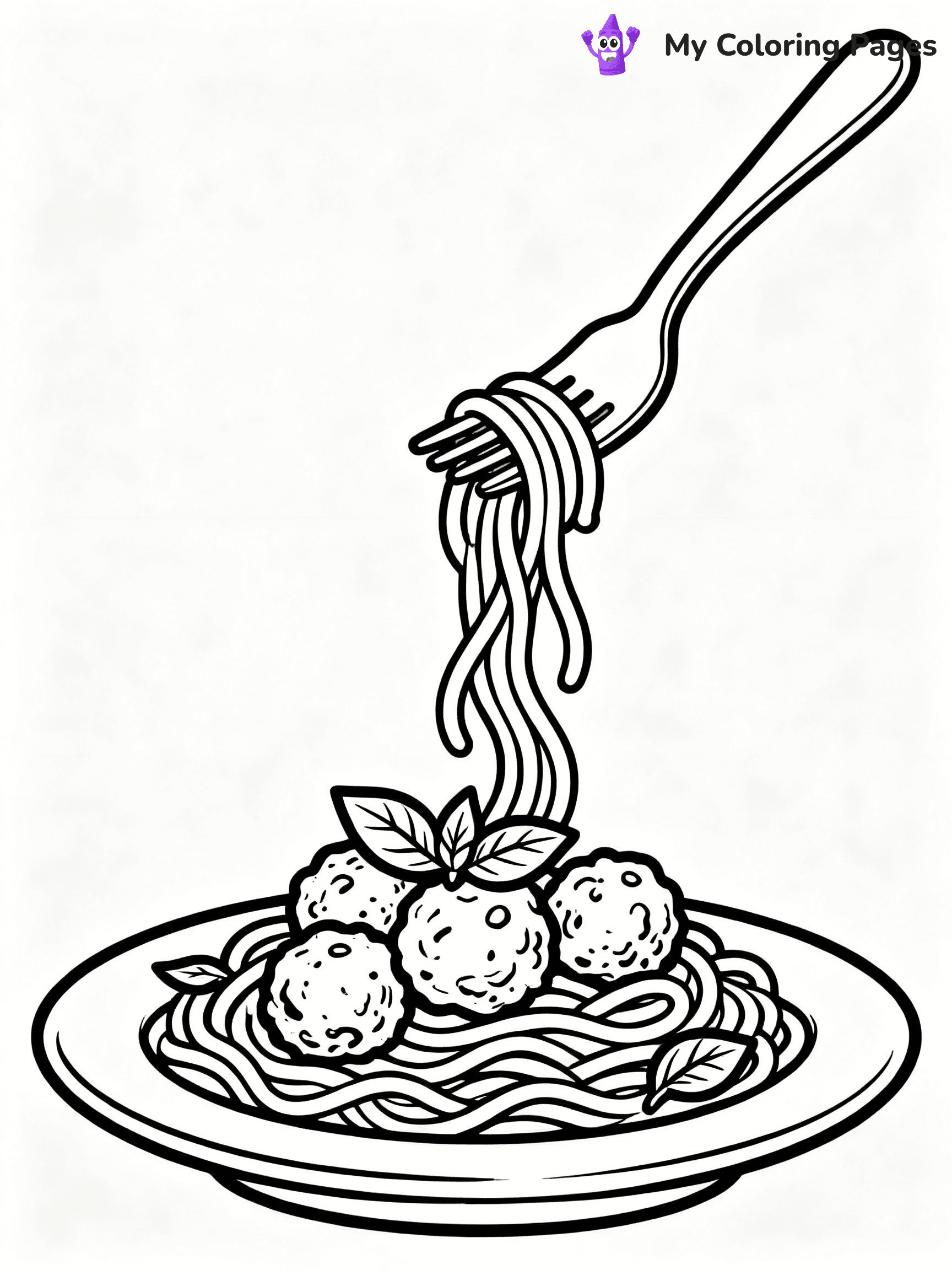 ⚠️ CRITICAL REQUIREMENT - ABSOLUTE BLACK AND WHITE ONLY ⚠️
This MUST be a BLACK AND WHITE line drawing ONLY. NO COLORS whatsoever.
- ONLY pure black lines (#000000) on pure white background (#FFFFFF)
- ABSOLUTELY NO colors, NO shading, NO gradients, NO grayscale
- If there are ANY colors in the output, the image is REJECTED
- This is a COLORING PAGE - meant to be COLORED IN by children
- The output must be UNCOLORED line art ready for coloring
⚠️ SUBJECT TO DRAW: Plate of spaghetti with meatballs, fork twirling pasta, basil leaves sprinkled, outline style
(REMEMBER: Output must be BLACK AND WHITE line art only, NOT colored!)
# COLORING PAGE: BLACK OUTLINES ONLY - WHITE BACKGROUND MANDATORY
Create a **coloring book page** using EXACTLY two values: black lines, white space.
## NON-NEGOTIABLE BINARY RULES
- **ONLY #000000 (black) and #FFFFFF (white)** - NO other values exist
- **EVERY PIXEL = BLACK OR WHITE** - no gray/shading/antialiasing
- **WHITE BACKGROUND MANDATORY** - entire canvas stays white
- **ALL SHAPES HOLLOW** - everything is empty outlines waiting to be colored
- **FORBIDDEN:** fills, shading, gradients, patterns, textures, colors
- **NO SOLID REGIONS** - if it's not a thin line, it's wrong
## Universal Line Standards
- Black outlines ONLY - thin, uniform weight
- Every shape completely empty inside
- Closed contours suitable for coloring
- Simple flat illustration - zero depth/3D/realism
- **Style:** Whimsical Doodle Art Alley - rounded, friendly outlines (unless specified)
## Everything = Outline Only
- Characters/animals: hollow shapes
- Objects/clothing: empty contours
- Backgrounds/scenery: line work only
- Natural elements: outlined forms
- Dark/night areas: don't exist (use outlined symbols)
- Textures/patterns: convert to simple lines
## The Test
Can a child color EVERY white space with crayons? If any area is pre-filled/shaded/gray or colored in, it FAILS. Every shape must be waiting to receive color.
**FINAL OUTPUT**: Binary coloring page. Black lines define shapes. White spaces ready for coloring. Nothing else exists. No exceptions. Print-ready.
⚠️ FINAL REMINDER: Draw the subject "Plate of spaghetti with meatballs, fork twirling pasta, basil leaves sprinkled, outline style" as BLACK AND WHITE line art. Zero colors in output.