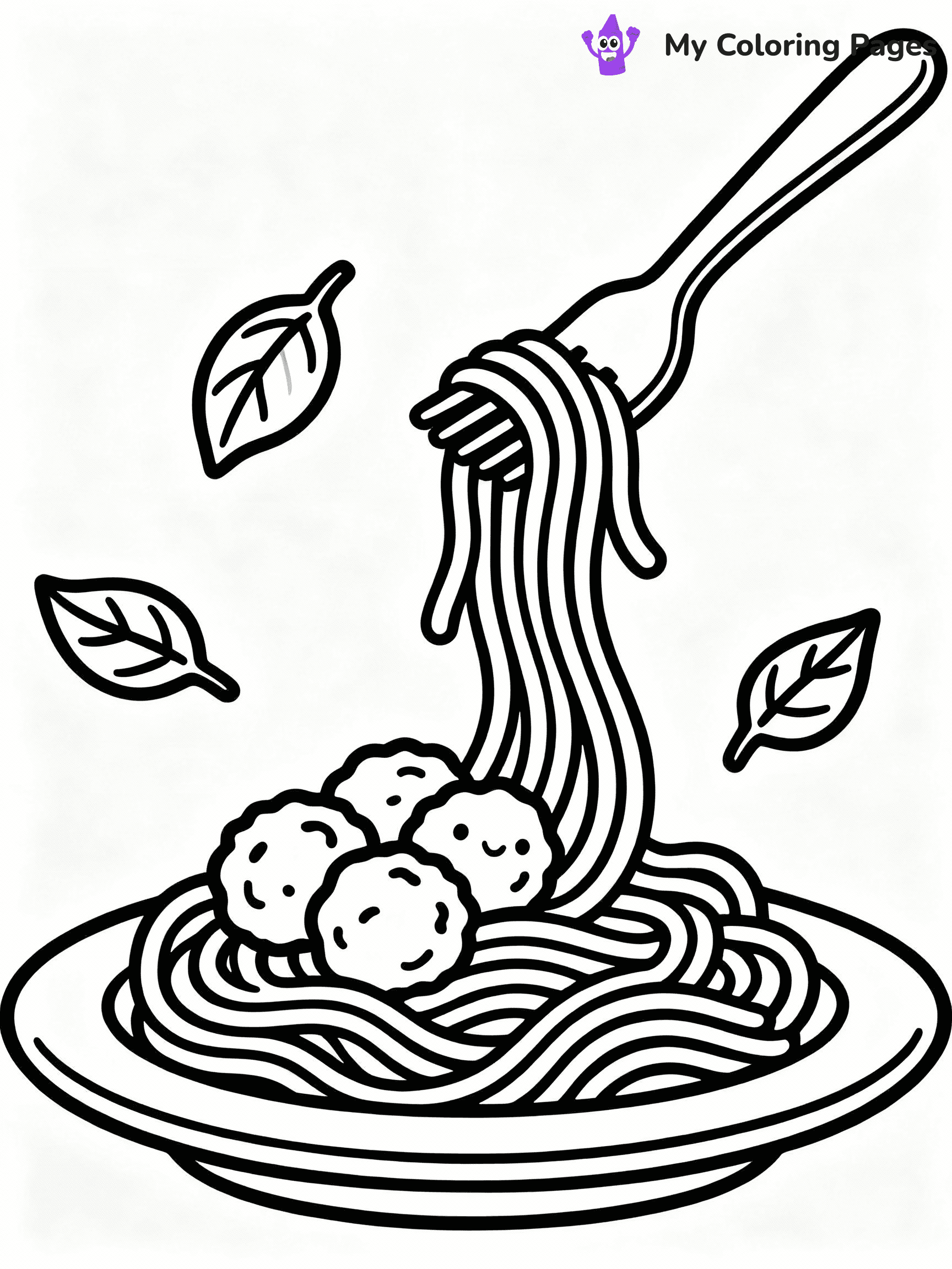 ⚠️ CRITICAL REQUIREMENT - ABSOLUTE BLACK AND WHITE ONLY ⚠️
This MUST be a BLACK AND WHITE line drawing ONLY. NO COLORS whatsoever.
- ONLY pure black lines (#000000) on pure white background (#FFFFFF)
- ABSOLUTELY NO colors, NO shading, NO gradients, NO grayscale
- If there are ANY colors in the output, the image is REJECTED
- This is a COLORING PAGE - meant to be COLORED IN by children
- The output must be UNCOLORED line art ready for coloring
⚠️ SUBJECT TO DRAW: Plate of spaghetti with meatballs, fork twirling pasta, basil leaves sprinkled, outline style
(REMEMBER: Output must be BLACK AND WHITE line art only, NOT colored!)
# COLORING PAGE: BLACK OUTLINES ONLY - WHITE BACKGROUND MANDATORY
Create a **coloring book page** using EXACTLY two values: black lines, white space.
## NON-NEGOTIABLE BINARY RULES
- **ONLY #000000 (black) and #FFFFFF (white)** - NO other values exist
- **EVERY PIXEL = BLACK OR WHITE** - no gray/shading/antialiasing
- **WHITE BACKGROUND MANDATORY** - entire canvas stays white
- **ALL SHAPES HOLLOW** - everything is empty outlines waiting to be colored
- **FORBIDDEN:** fills, shading, gradients, patterns, textures, colors
- **NO SOLID REGIONS** - if it's not a thin line, it's wrong
## Universal Line Standards
- Black outlines ONLY - thin, uniform weight
- Every shape completely empty inside
- Closed contours suitable for coloring
- Simple flat illustration - zero depth/3D/realism
- **Style:** Whimsical Doodle Art Alley - rounded, friendly outlines (unless specified)
## Everything = Outline Only
- Characters/animals: hollow shapes
- Objects/clothing: empty contours
- Backgrounds/scenery: line work only
- Natural elements: outlined forms
- Dark/night areas: don't exist (use outlined symbols)
- Textures/patterns: convert to simple lines
## The Test
Can a child color EVERY white space with crayons? If any area is pre-filled/shaded/gray or colored in, it FAILS. Every shape must be waiting to receive color.
**FINAL OUTPUT**: Binary coloring page. Black lines define shapes. White spaces ready for coloring. Nothing else exists. No exceptions. Print-ready.
⚠️ FINAL REMINDER: Draw the subject "Plate of spaghetti with meatballs, fork twirling pasta, basil leaves sprinkled, outline style" as BLACK AND WHITE line art. Zero colors in output.