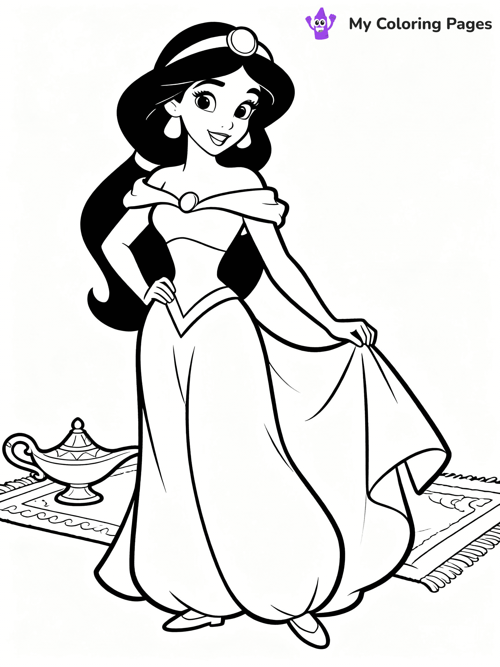 Jasmine Coloring Pages - 12