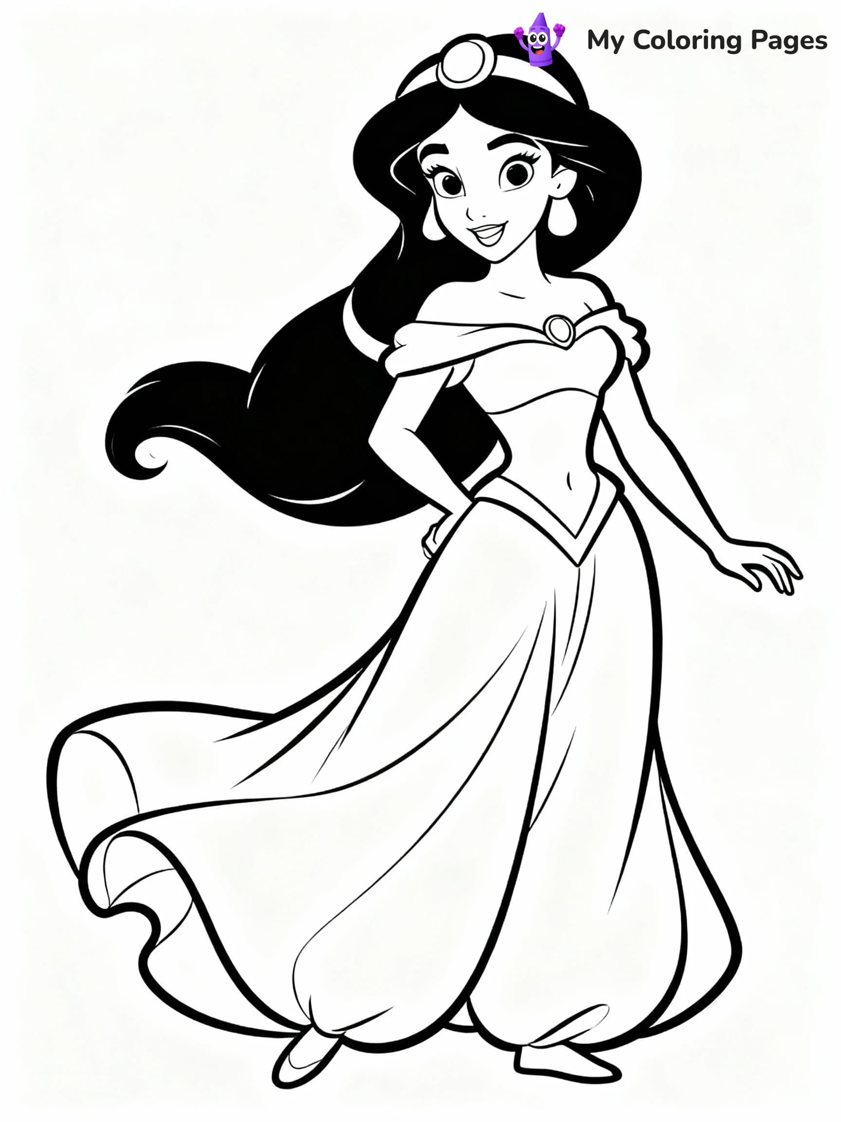 Jasmine Coloring Pages - 9