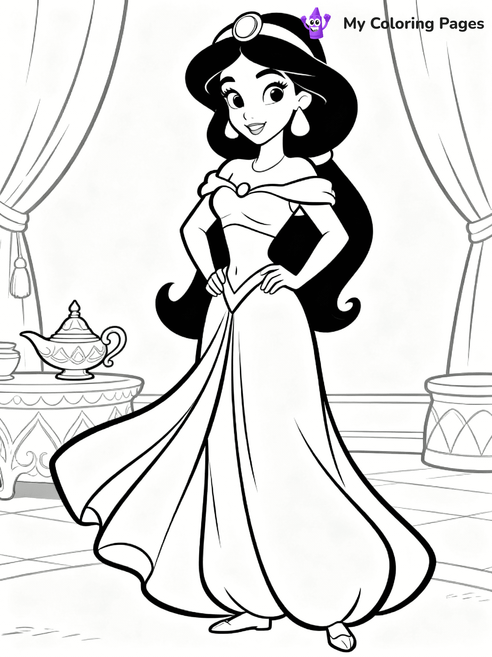Jasmine Coloring Pages - 4