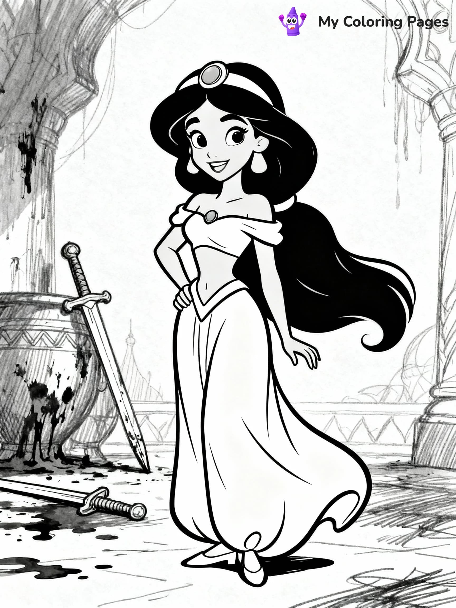 Jasmine Coloring Pages - 3