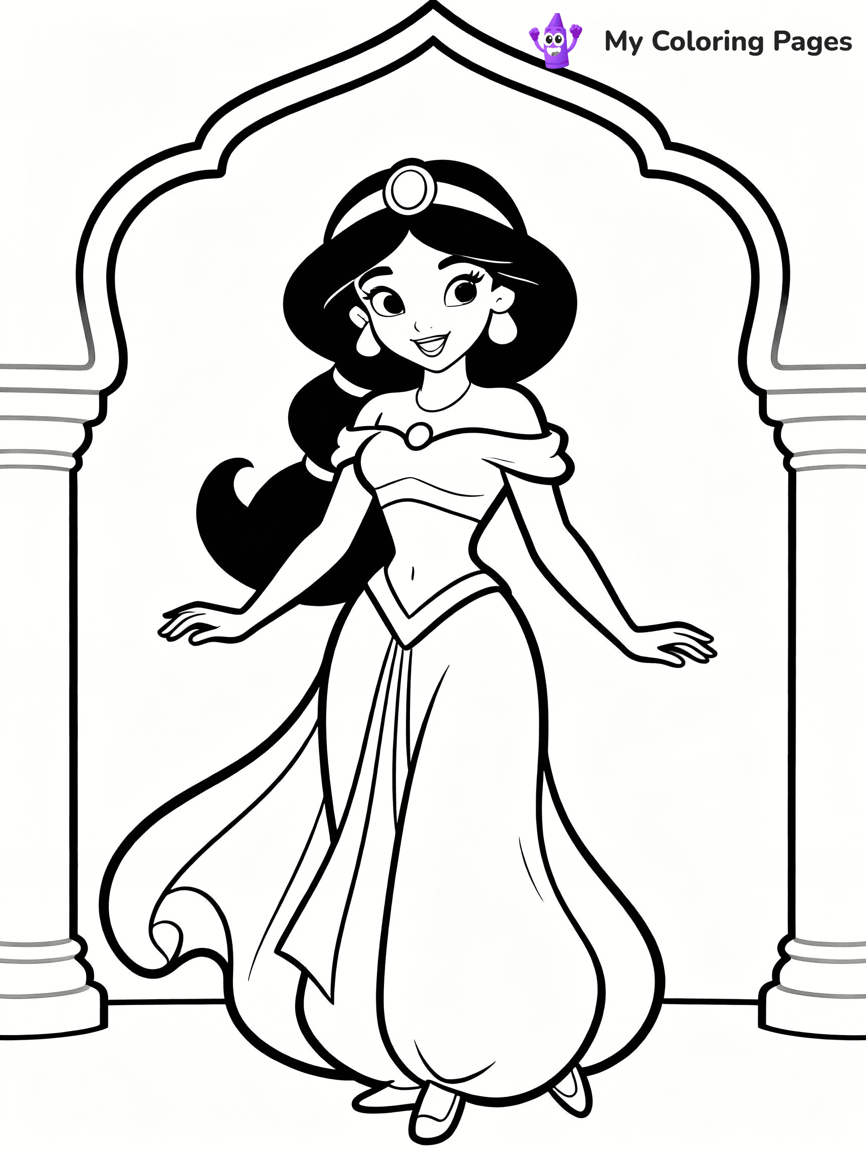 Jasmine Coloring Pages - 2