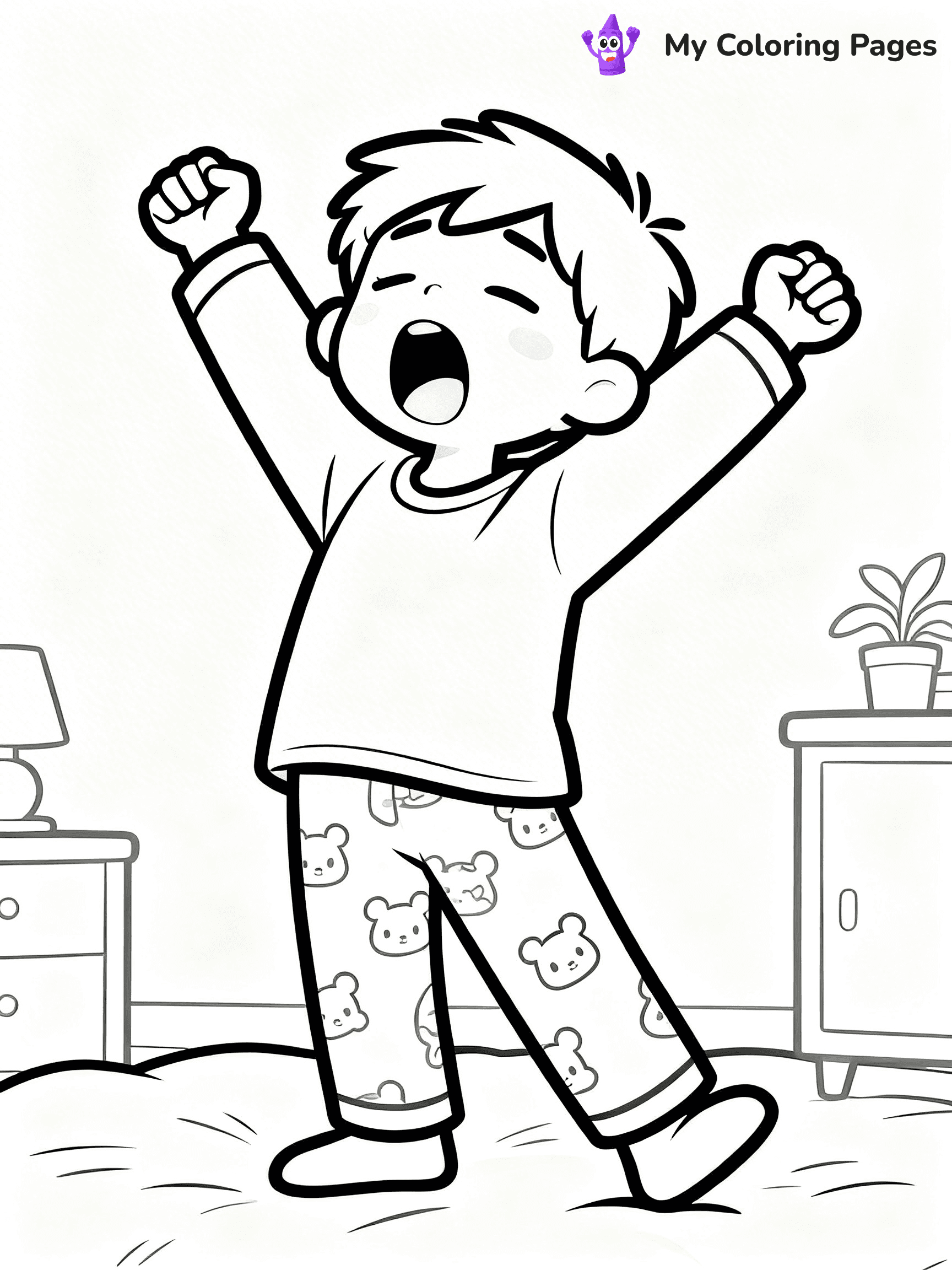 Pajama Coloring Pages - 35