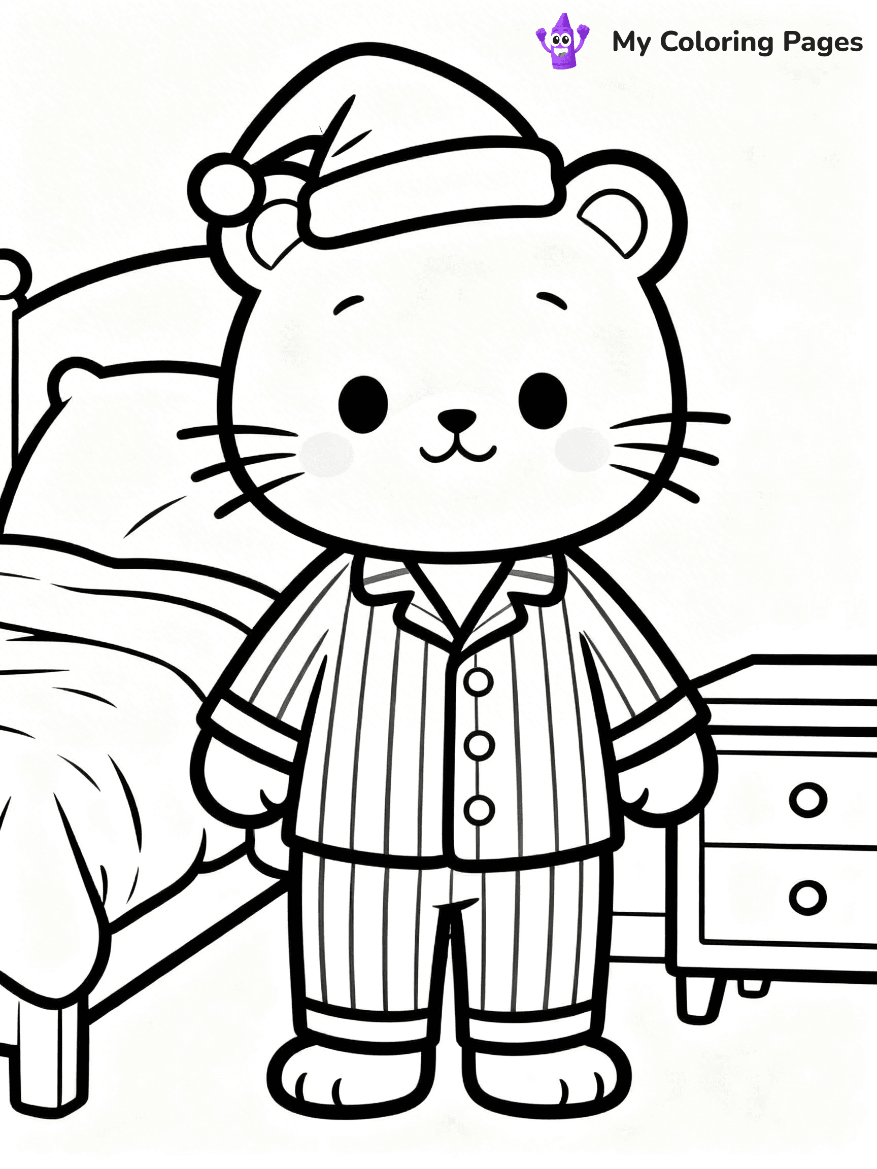 Pajama Coloring Pages - 27