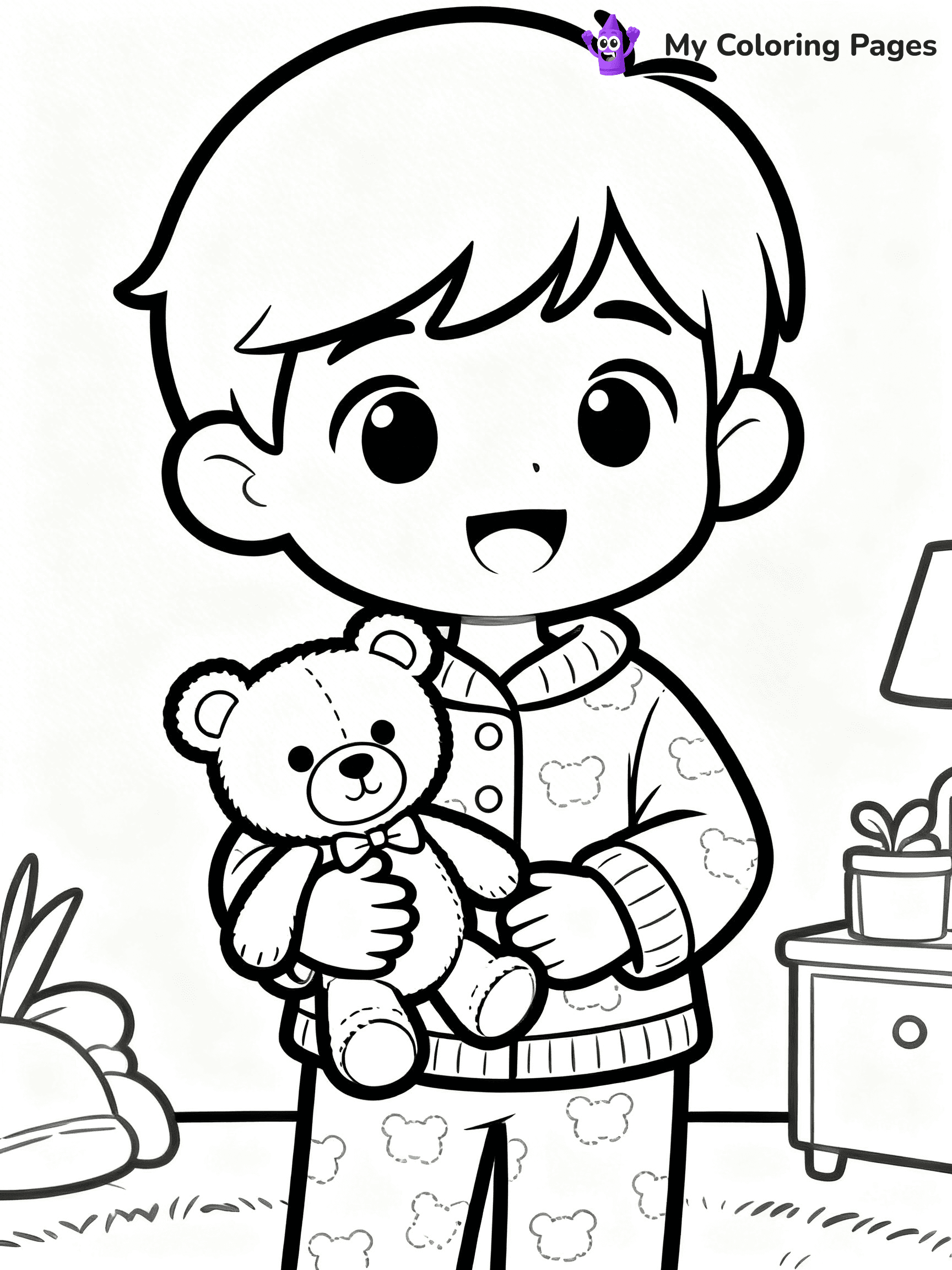 Pajama Coloring Pages - 19