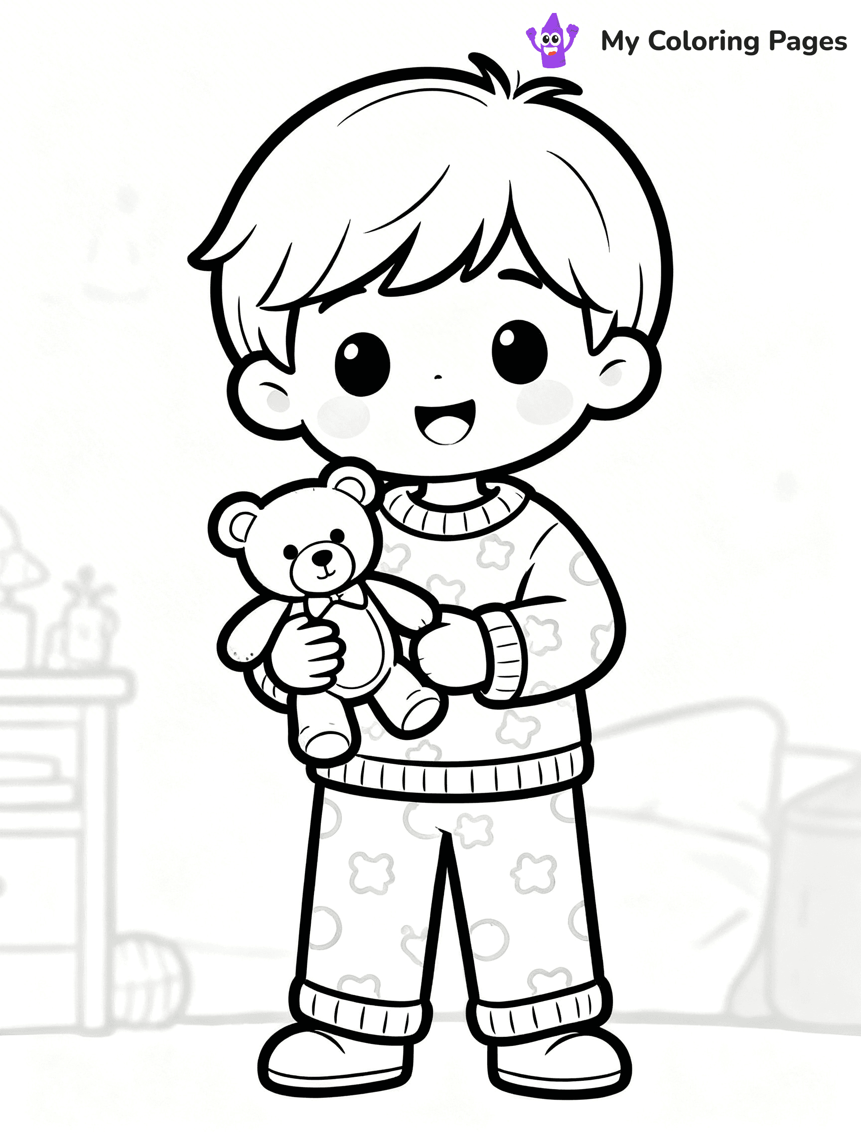 Pajama Coloring Pages - 17