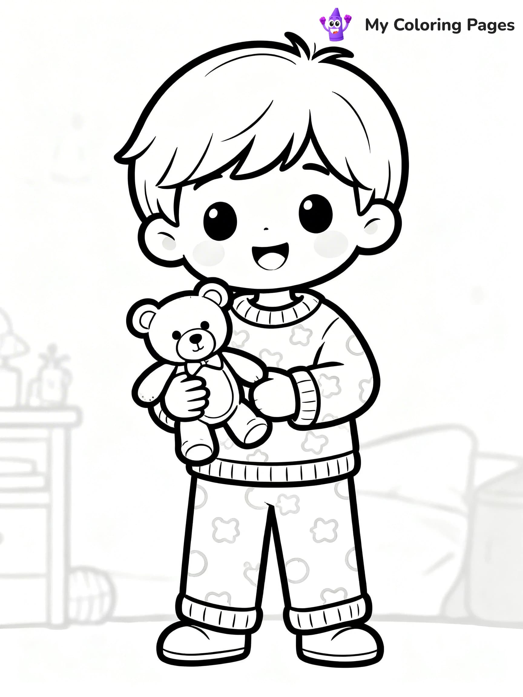 Pajama Coloring Pages - 19
