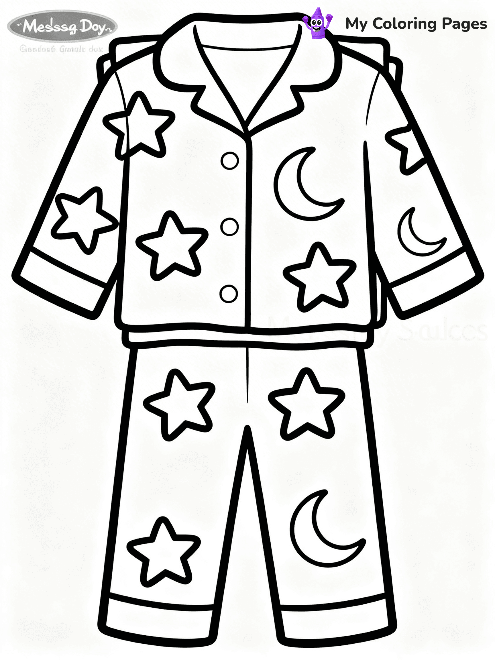 Pajama Coloring Pages - 10