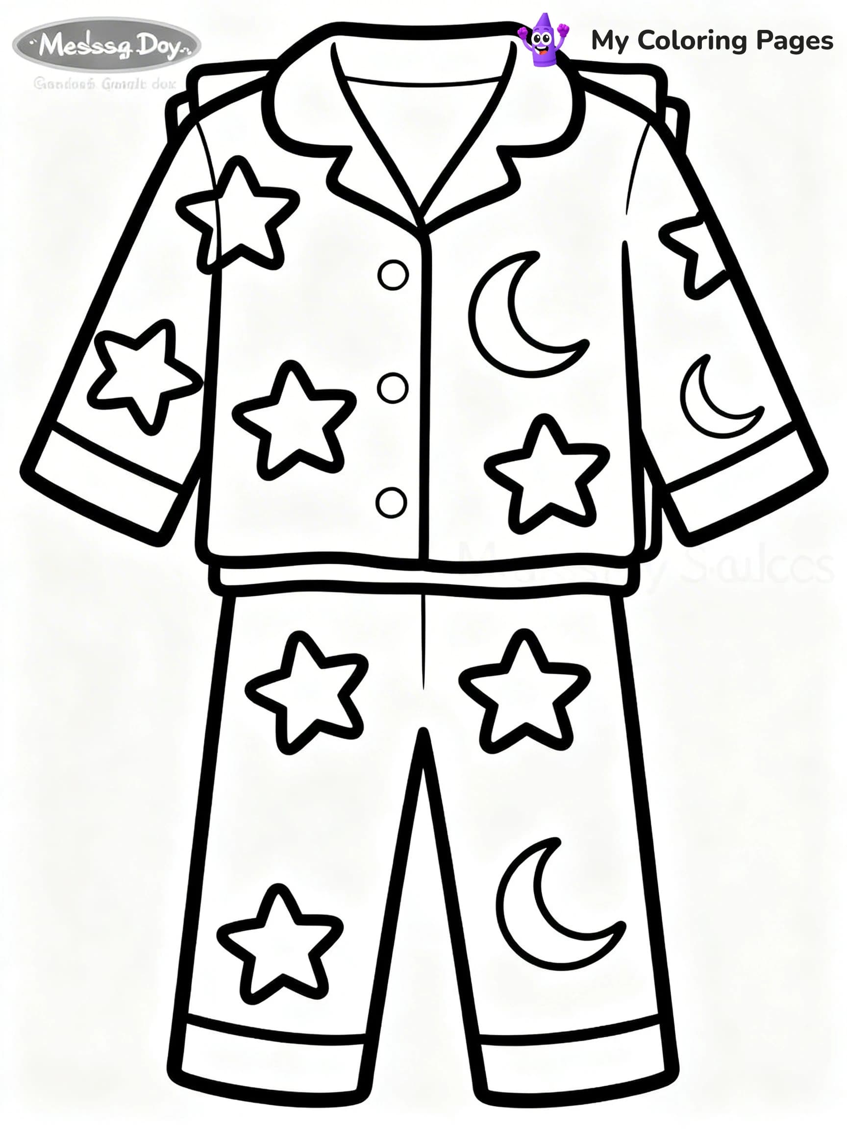 Pajama Coloring Pages - 12