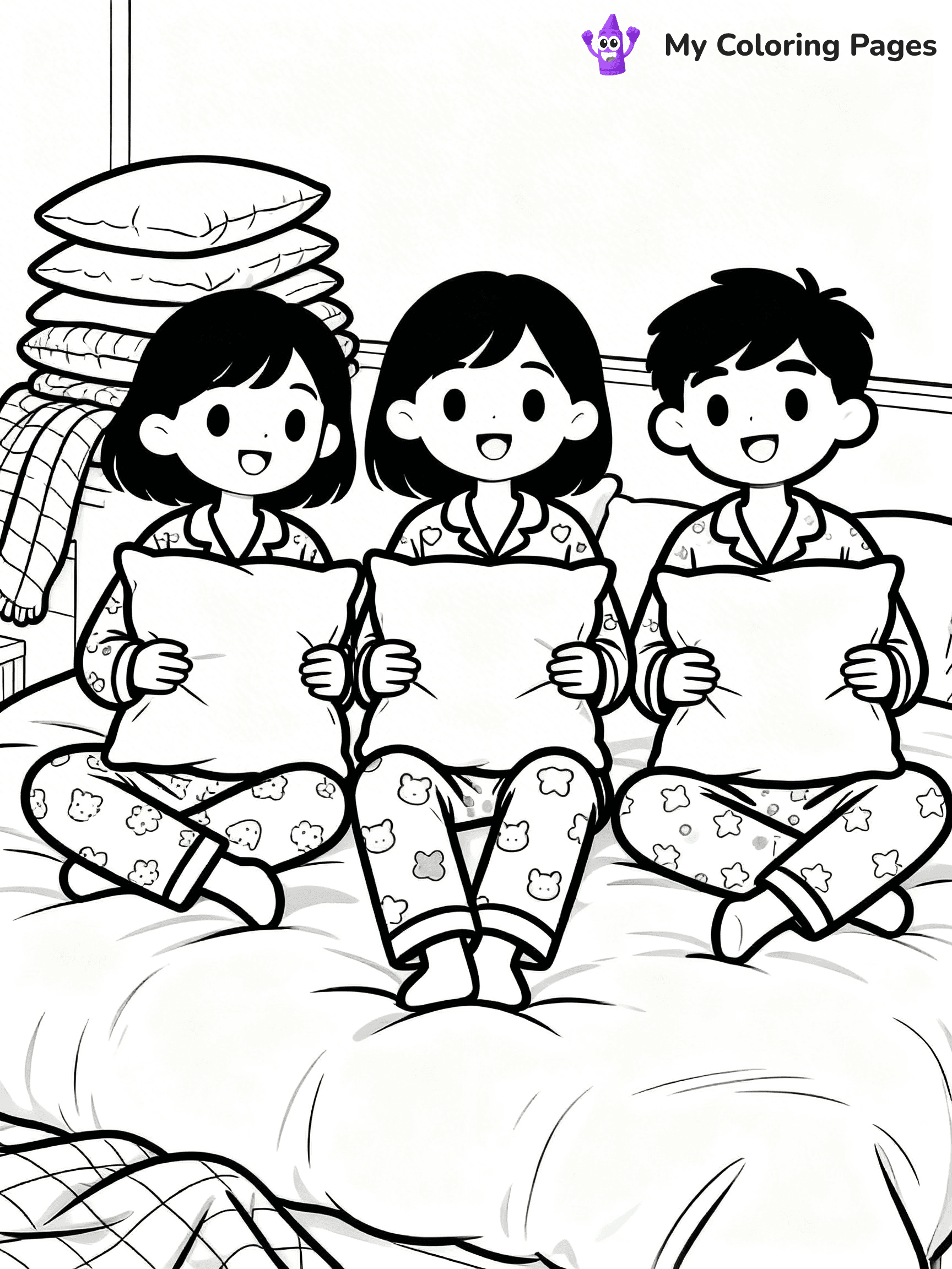 Pajama Coloring Pages - 2