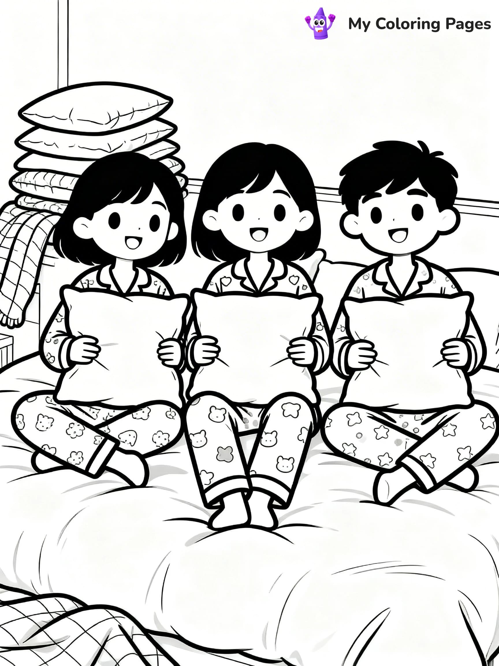 Pajama Coloring Pages - 4