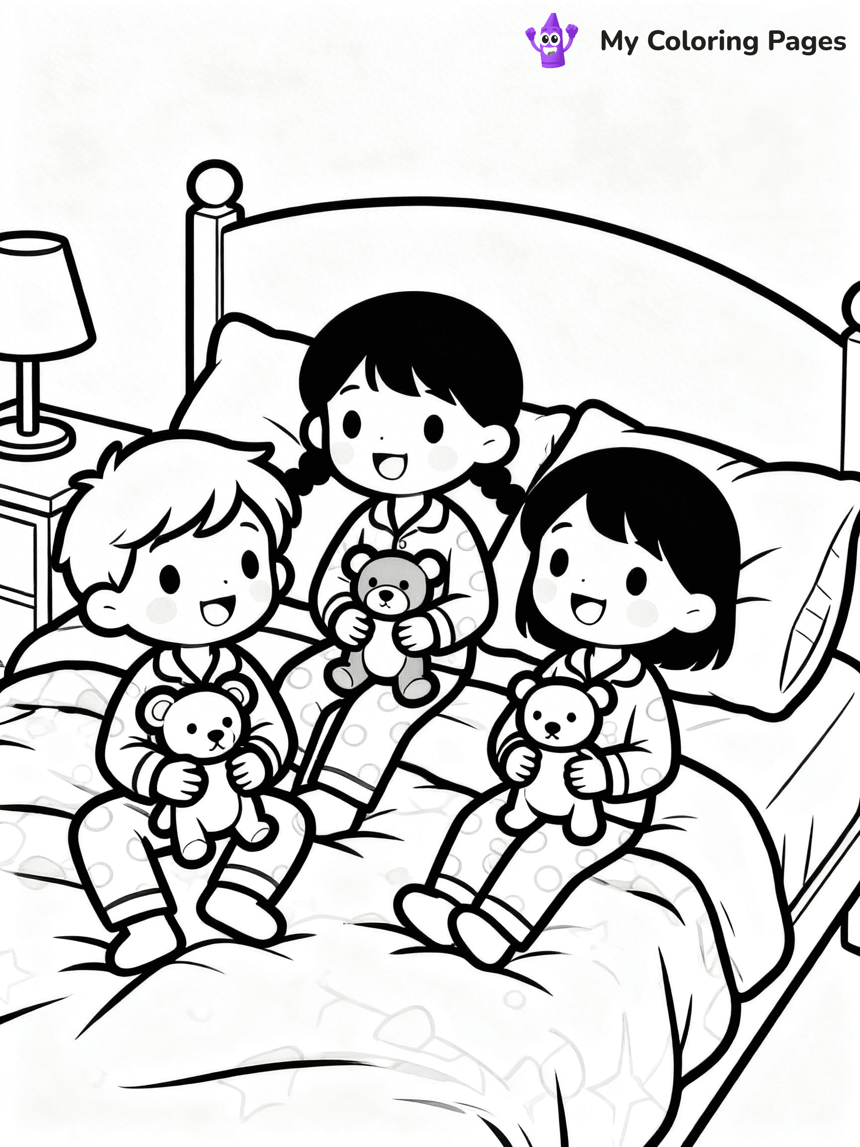 Pajama Coloring Pages - 1