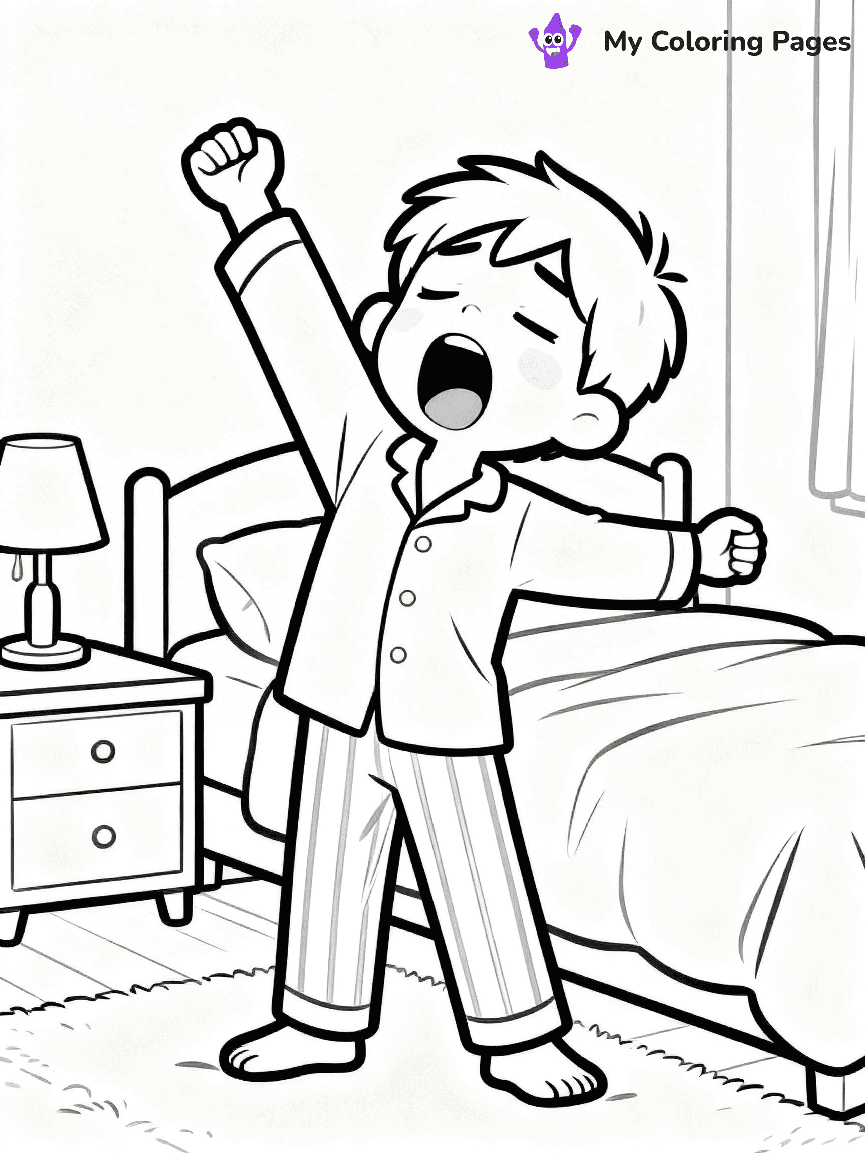 Pajama Coloring Pages - 1