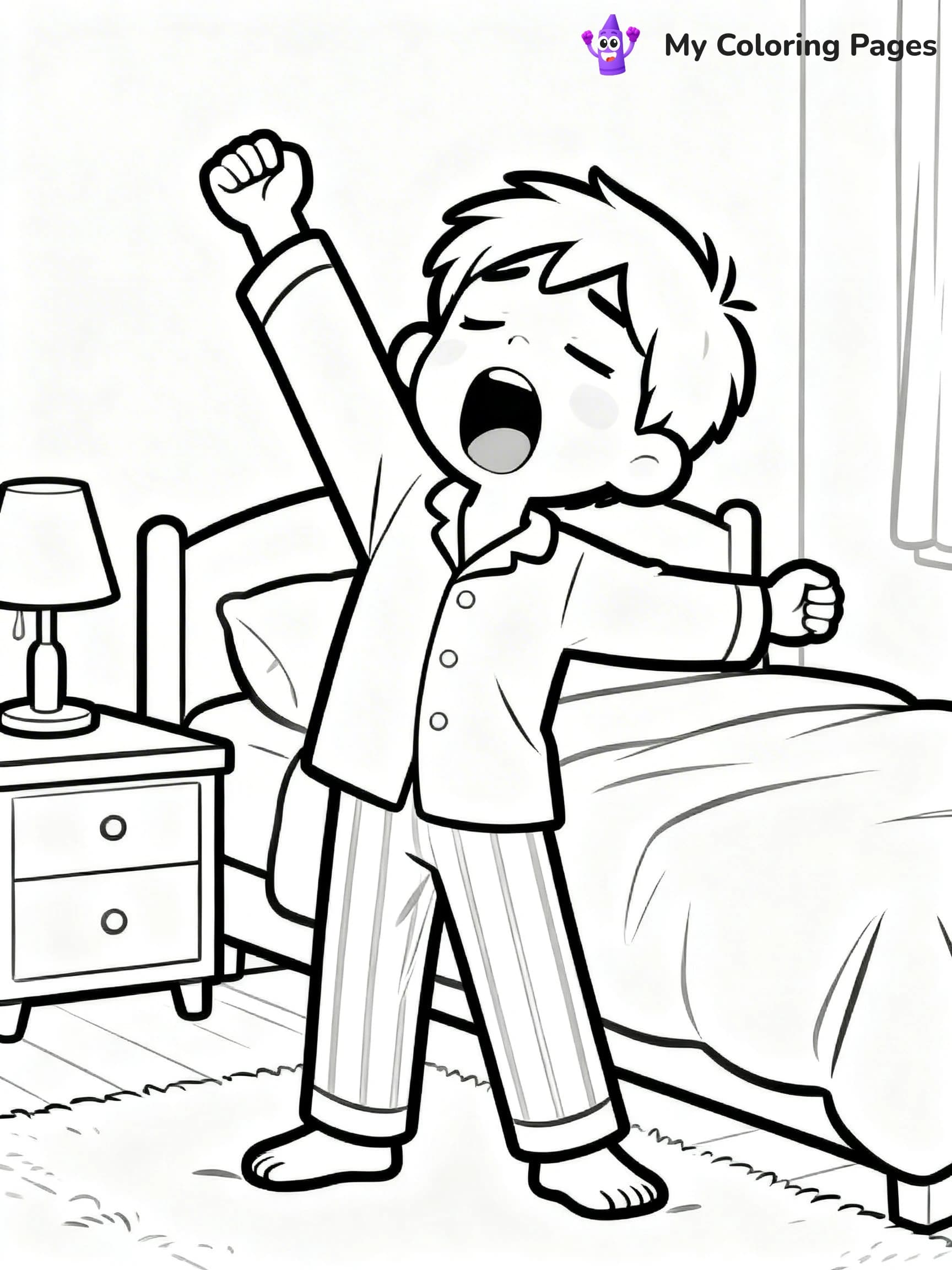 Pajama Coloring Pages - 1