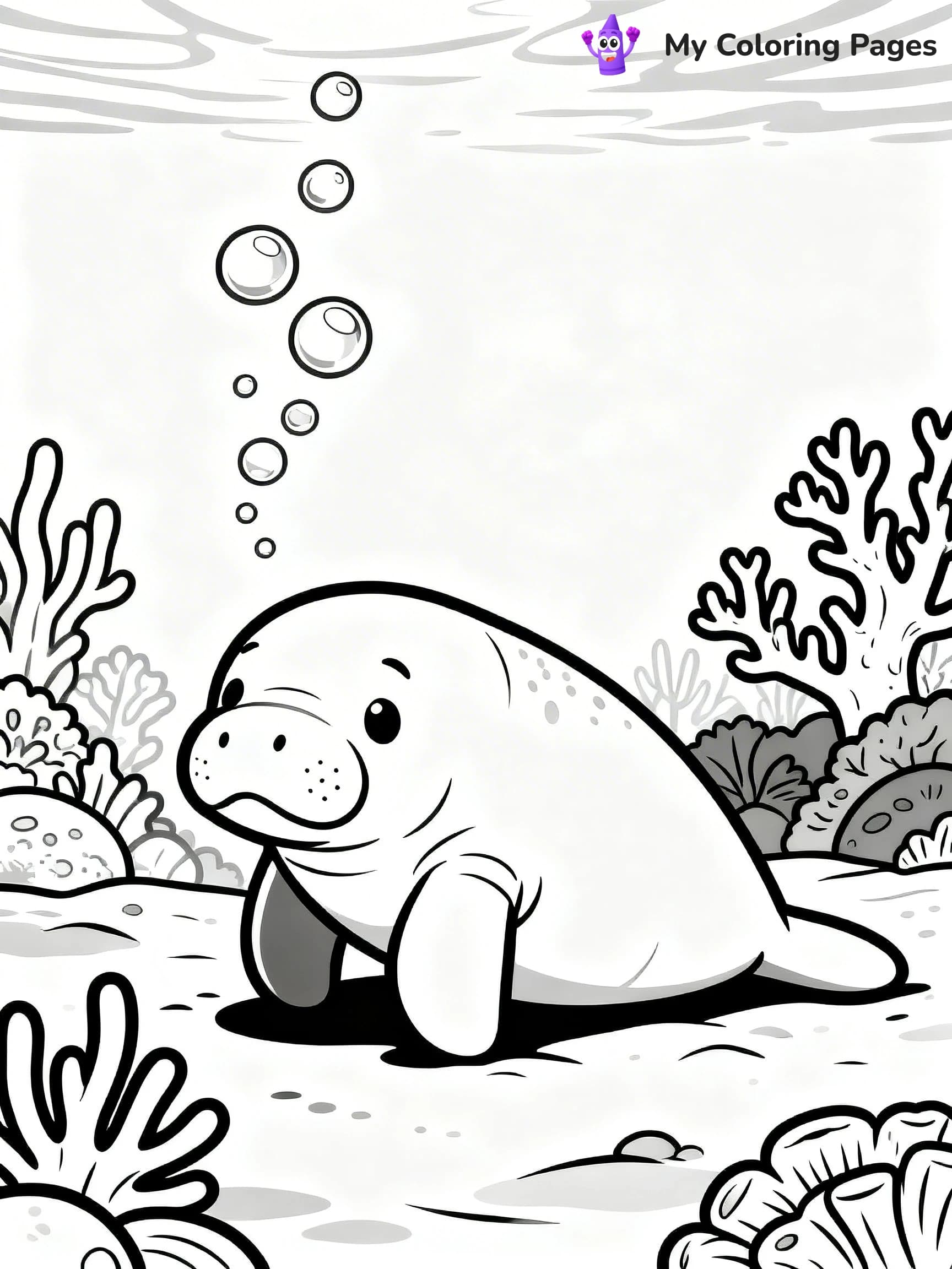 Manatee Coloring Pages - 20