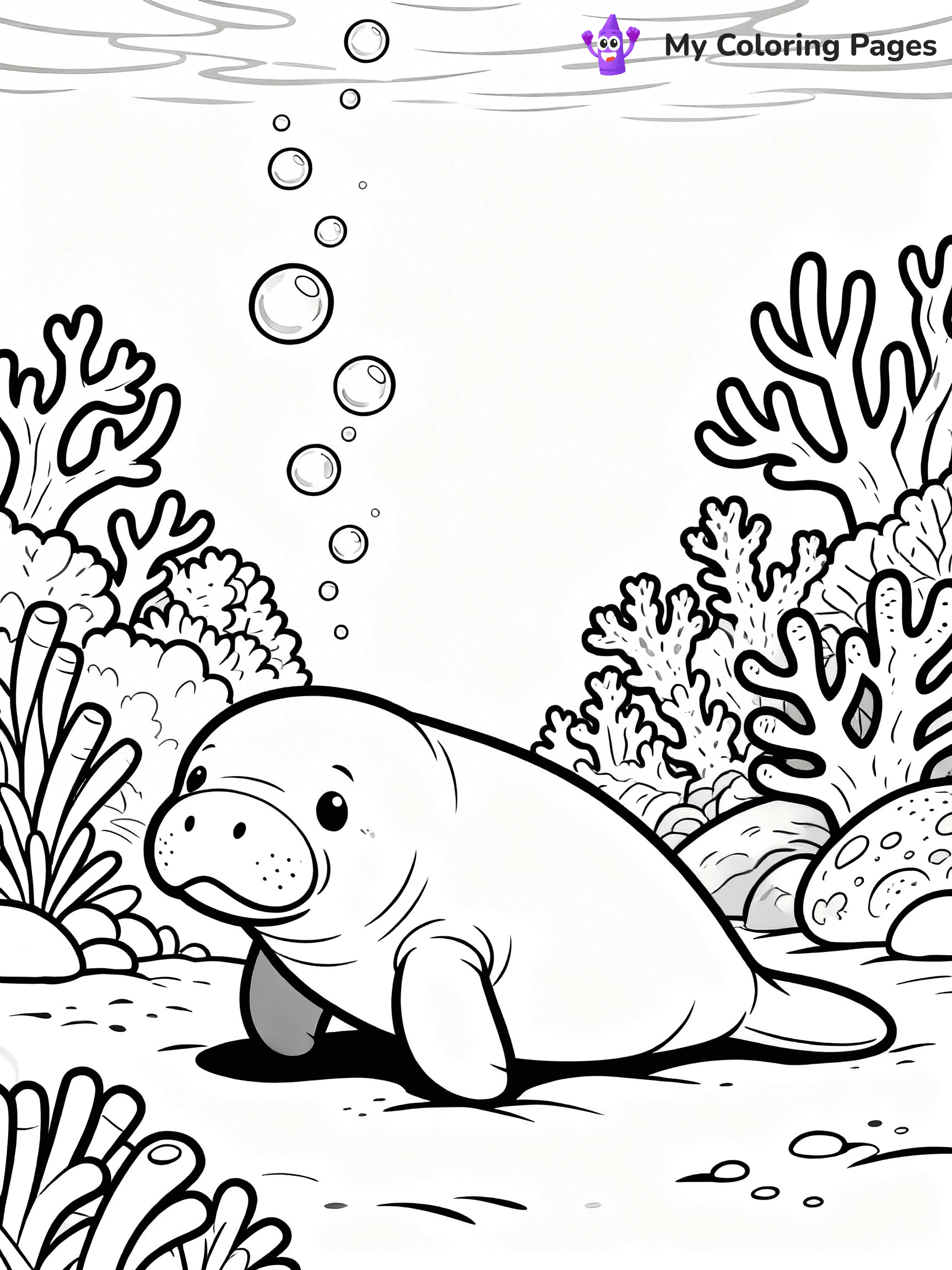 Manatee Coloring Pages - 19