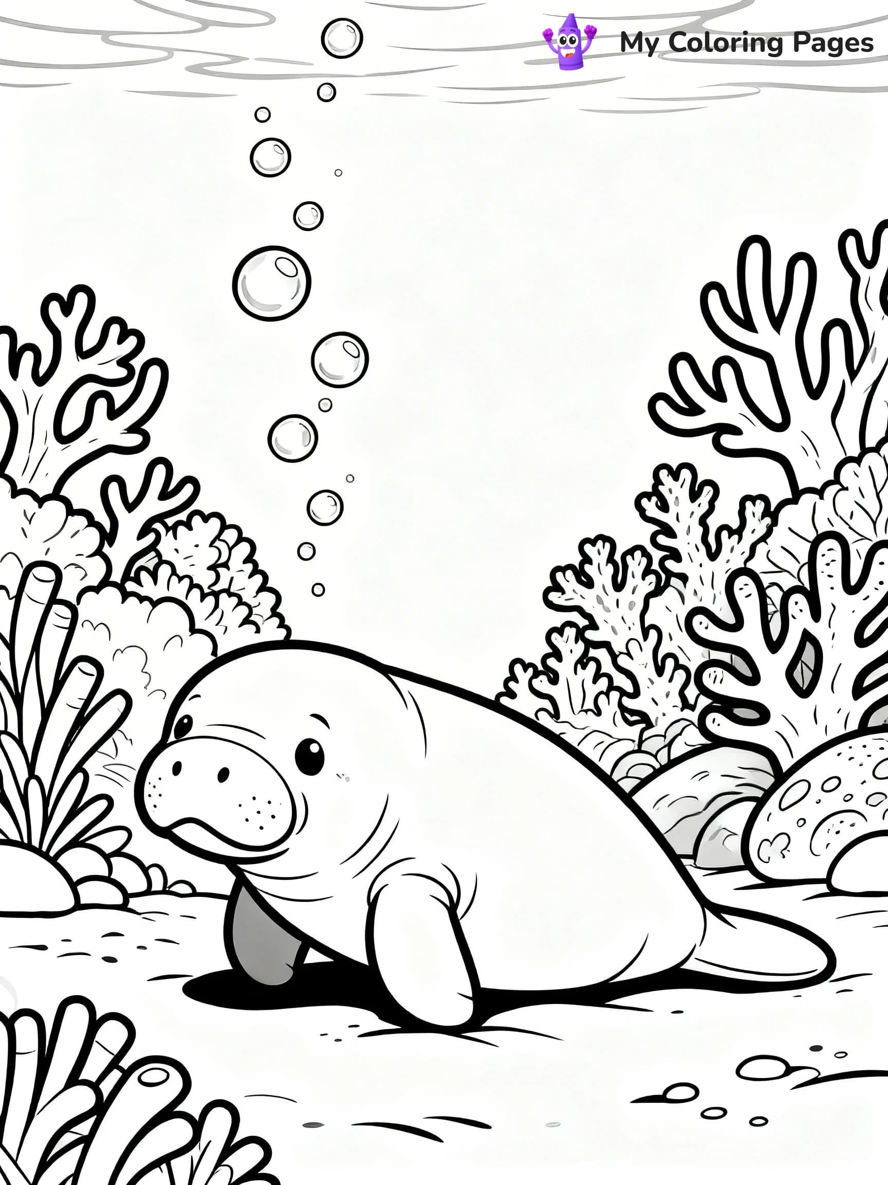 Manatee Coloring Pages - 19