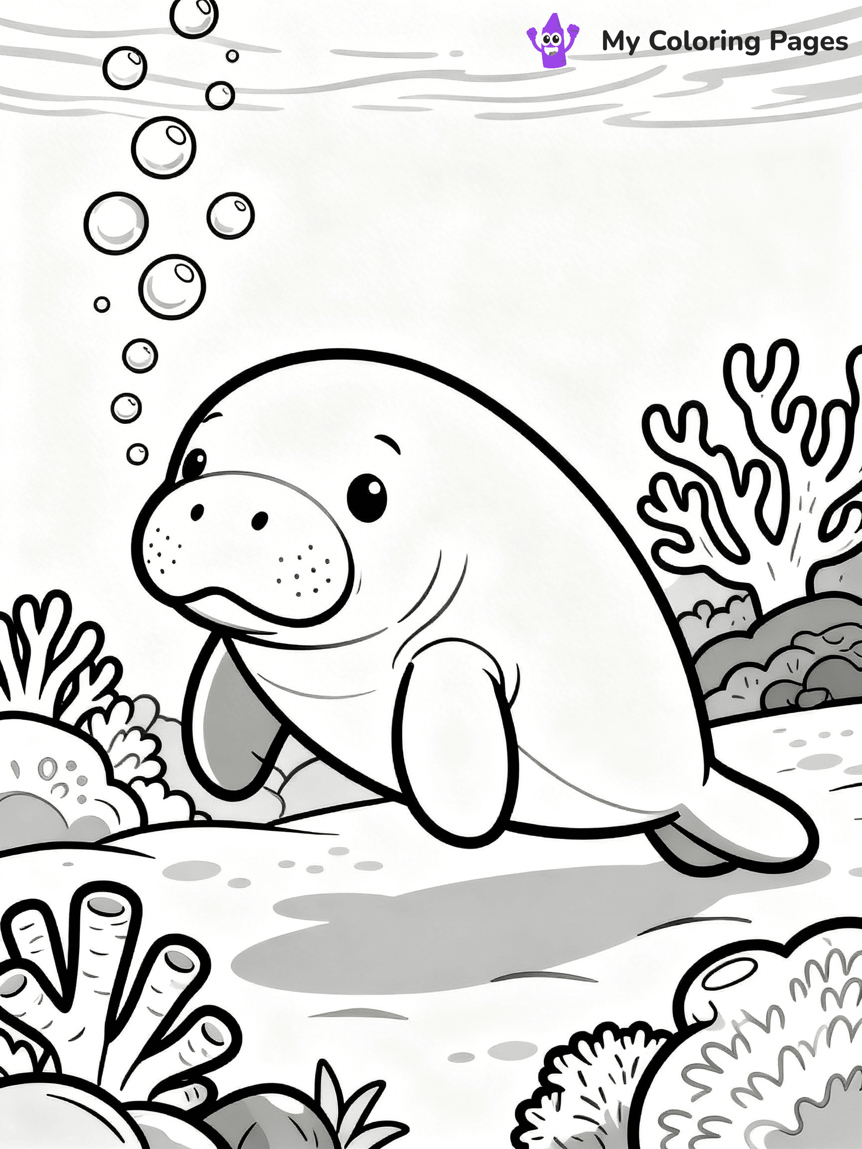 Manatee Coloring Pages - 18