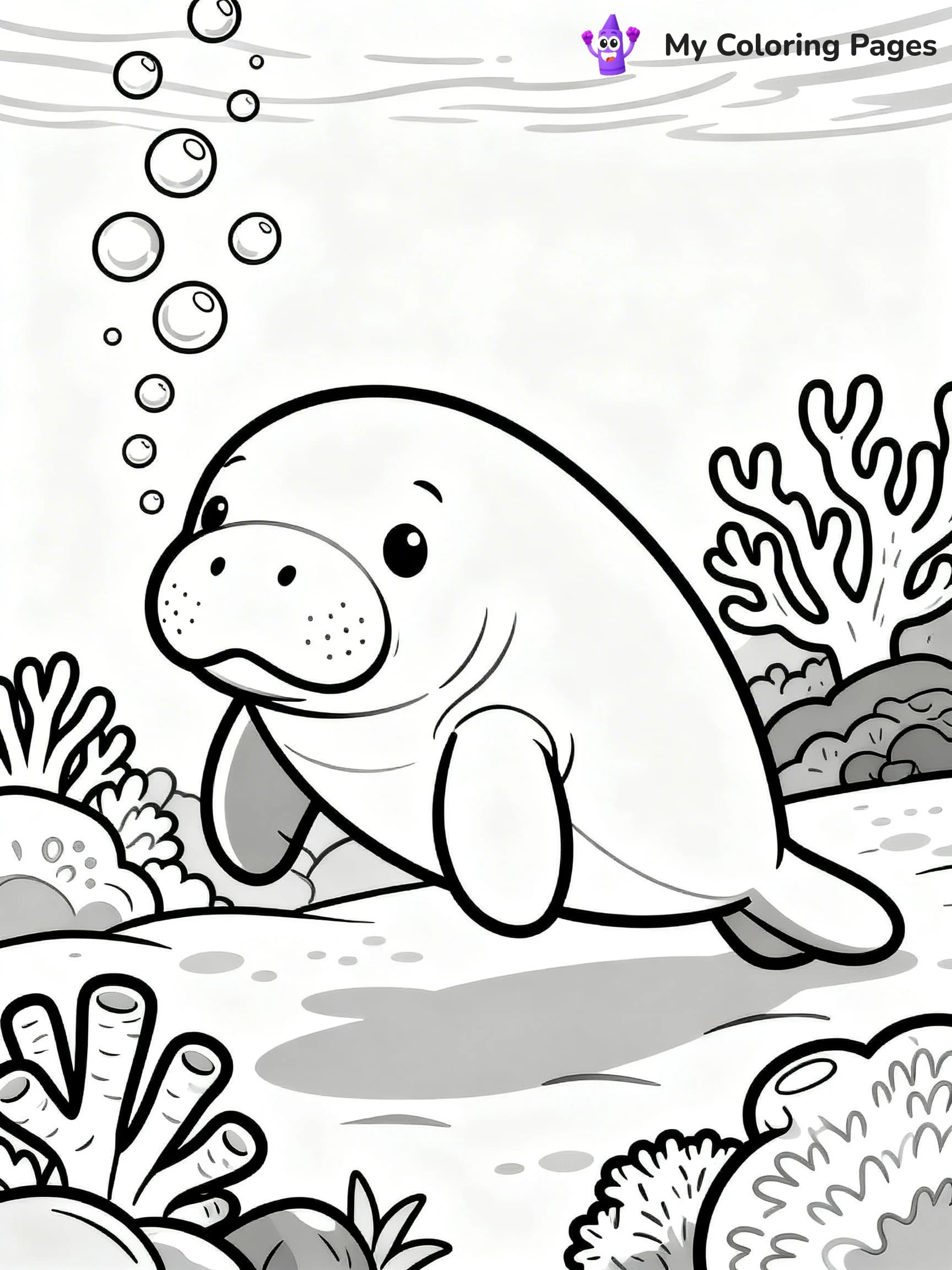 Manatee Coloring Pages - 18