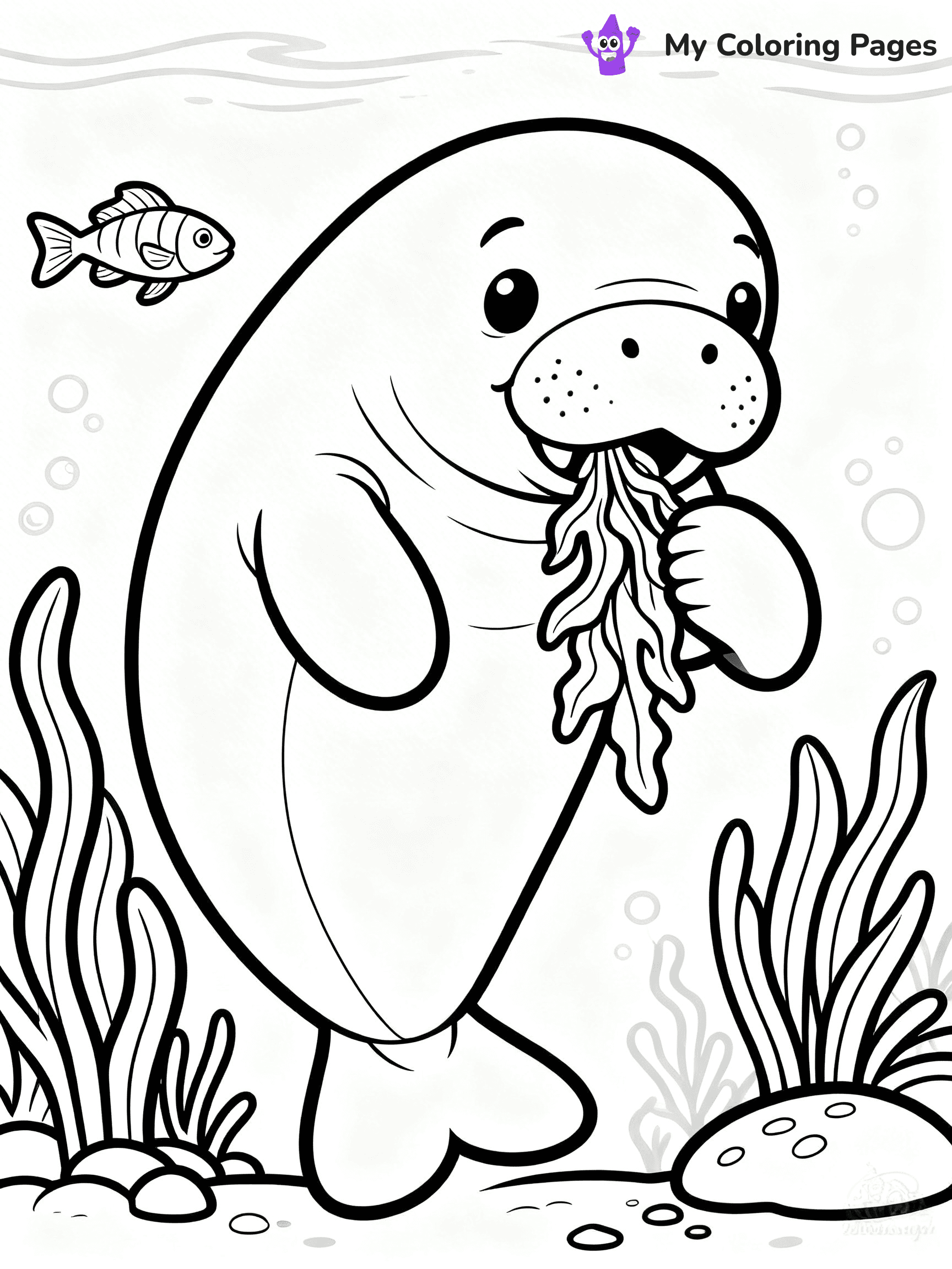 Manatee Coloring Pages - 12