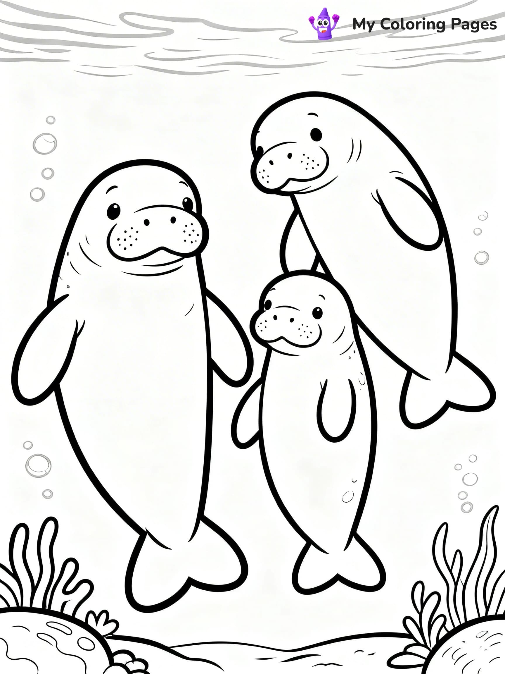 Manatee Coloring Pages - 7