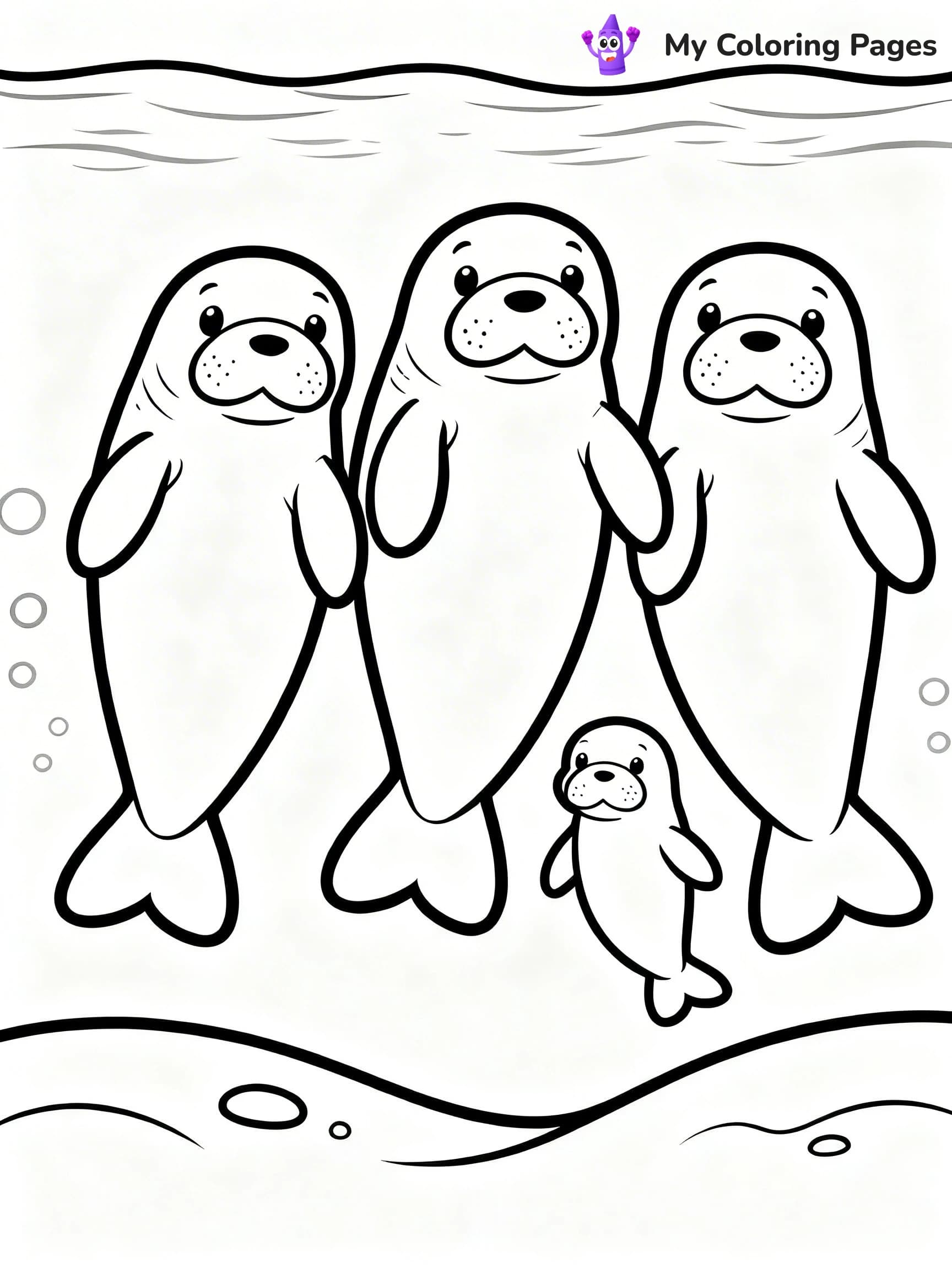 Manatee Coloring Pages - 6