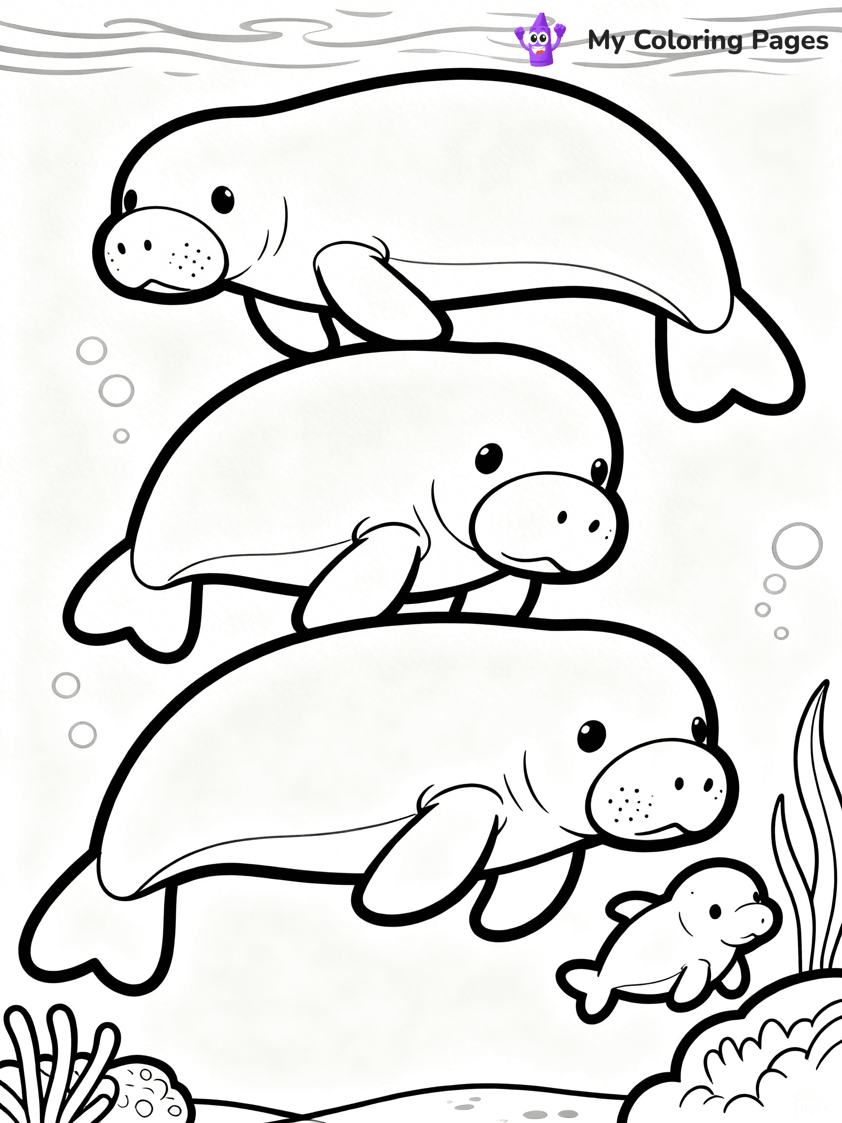Manatee Coloring Pages - 4