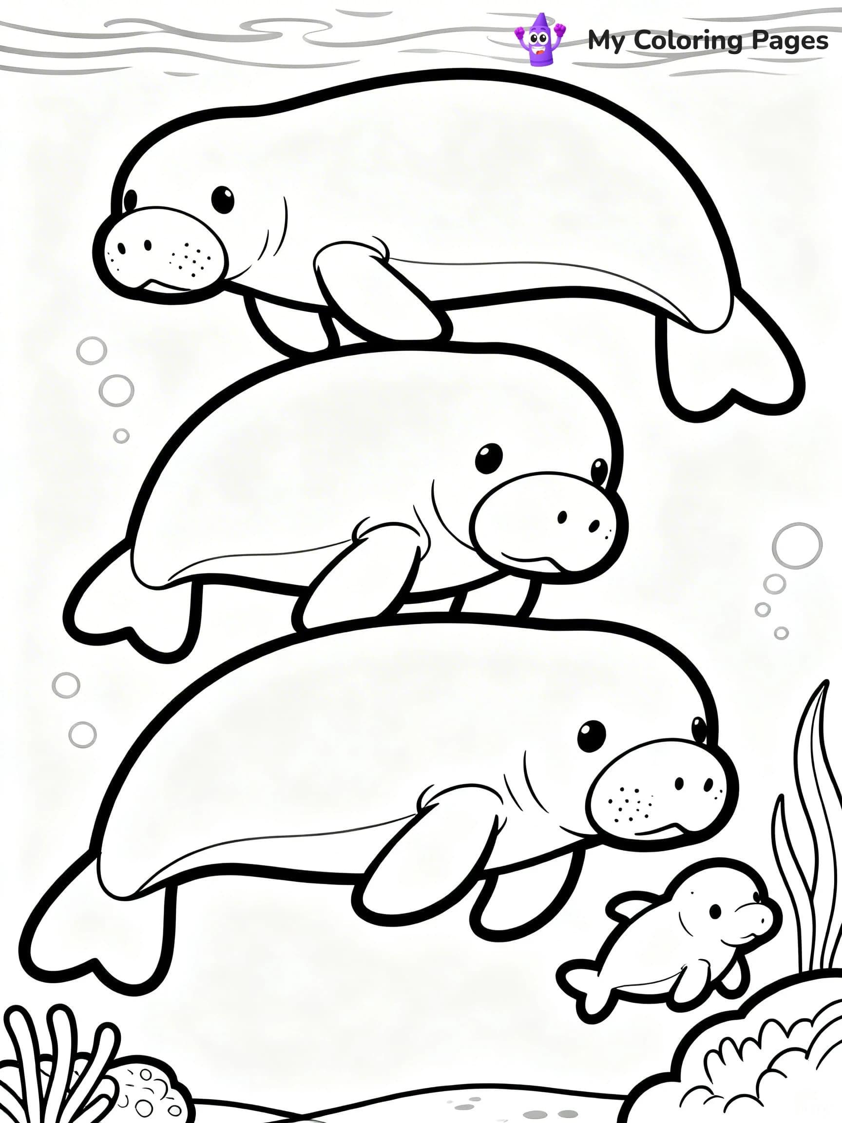 Manatee Coloring Pages - 4