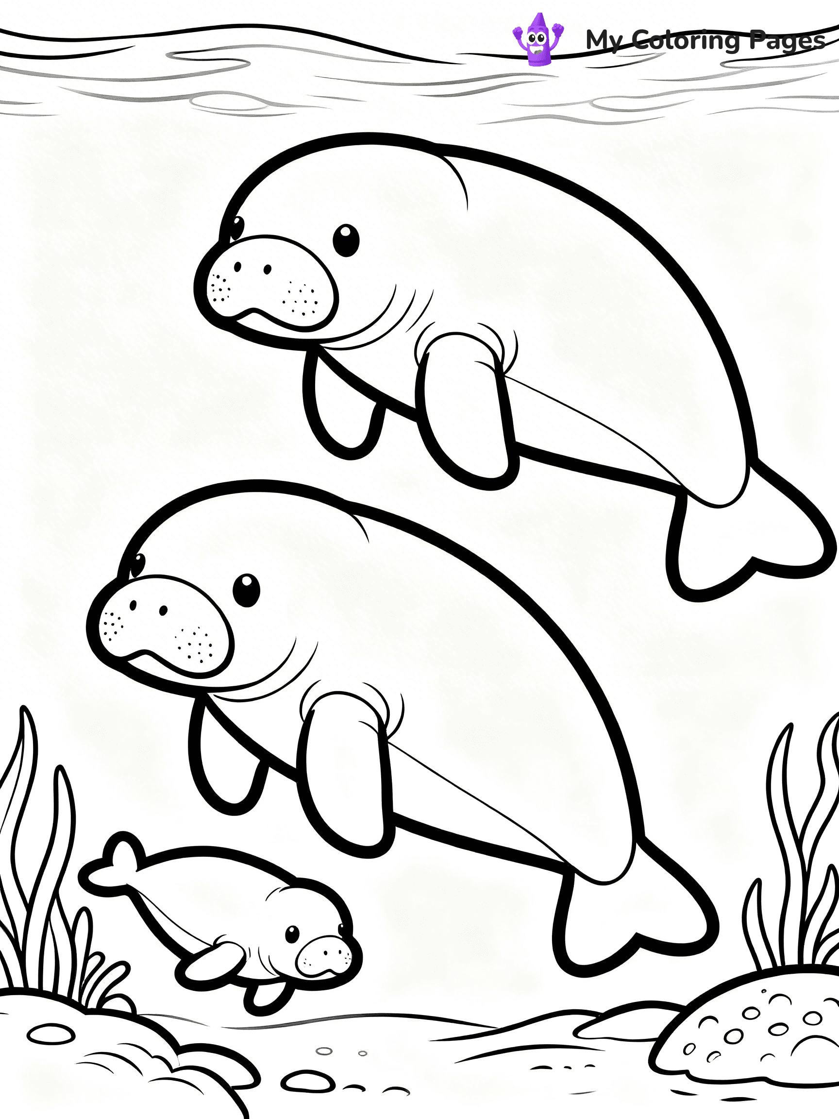 Manatee Coloring Pages - 3