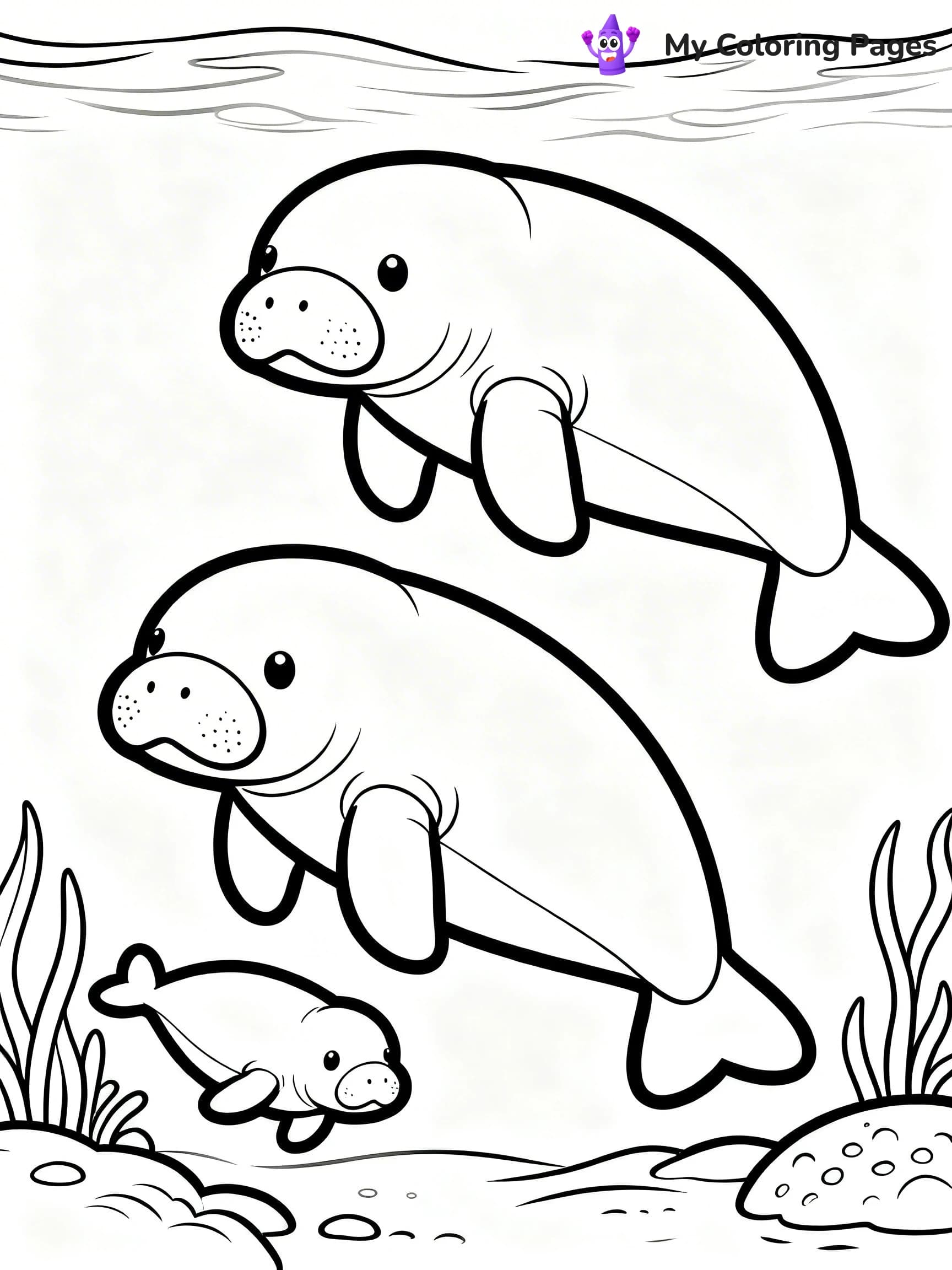 Manatee Coloring Pages - 3