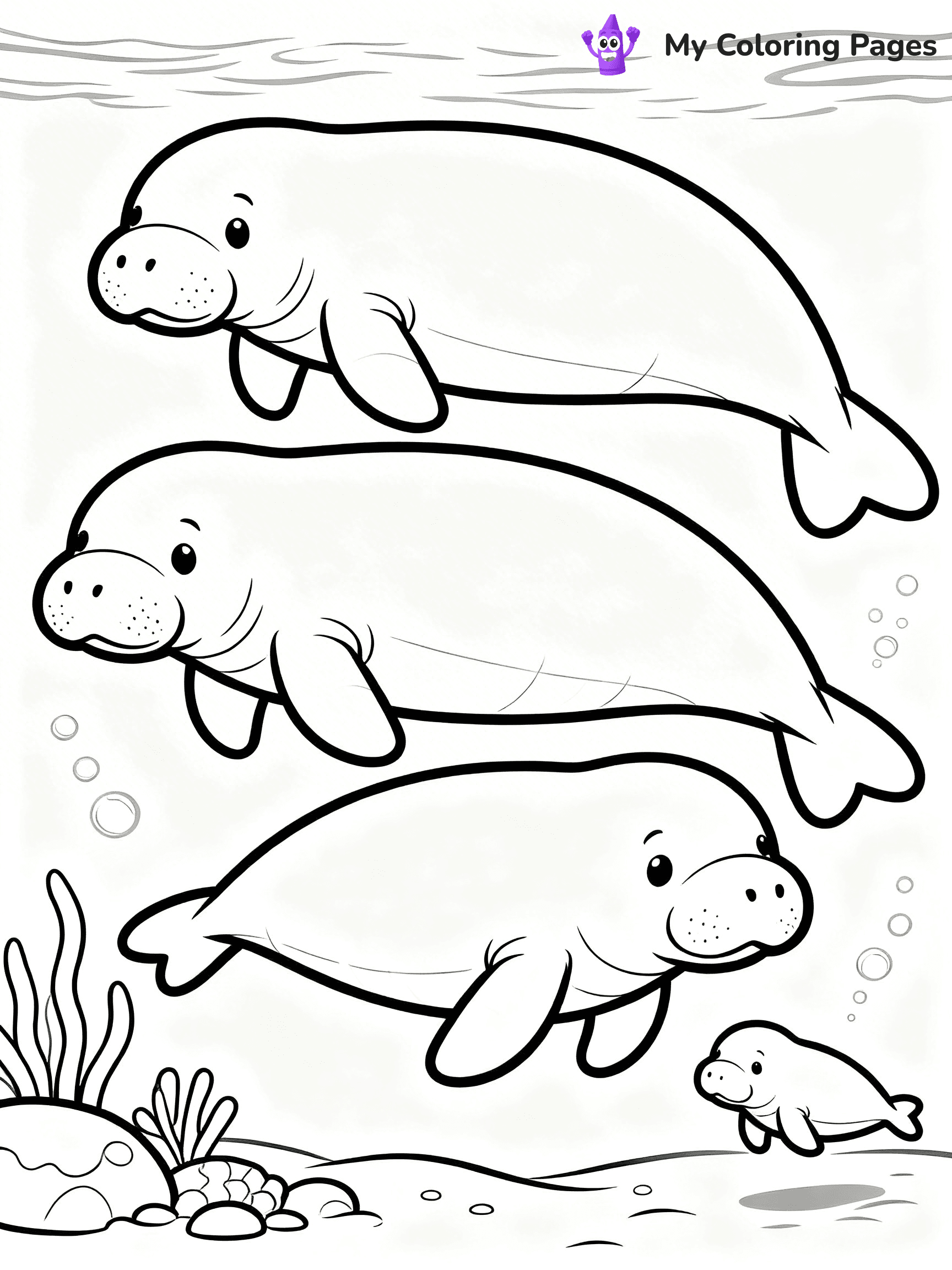 Manatee Coloring Pages - 2