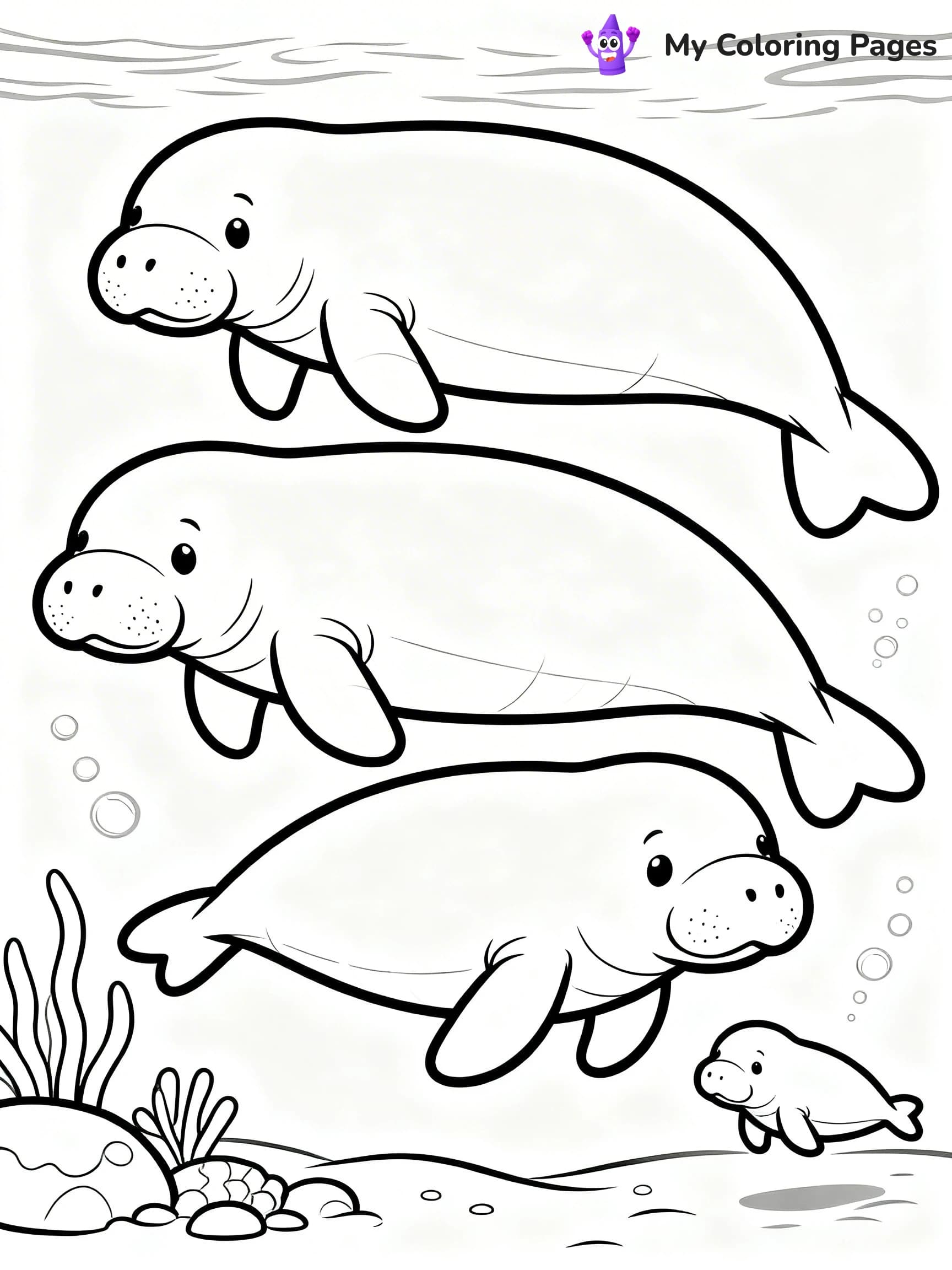 Manatee Coloring Pages - 2