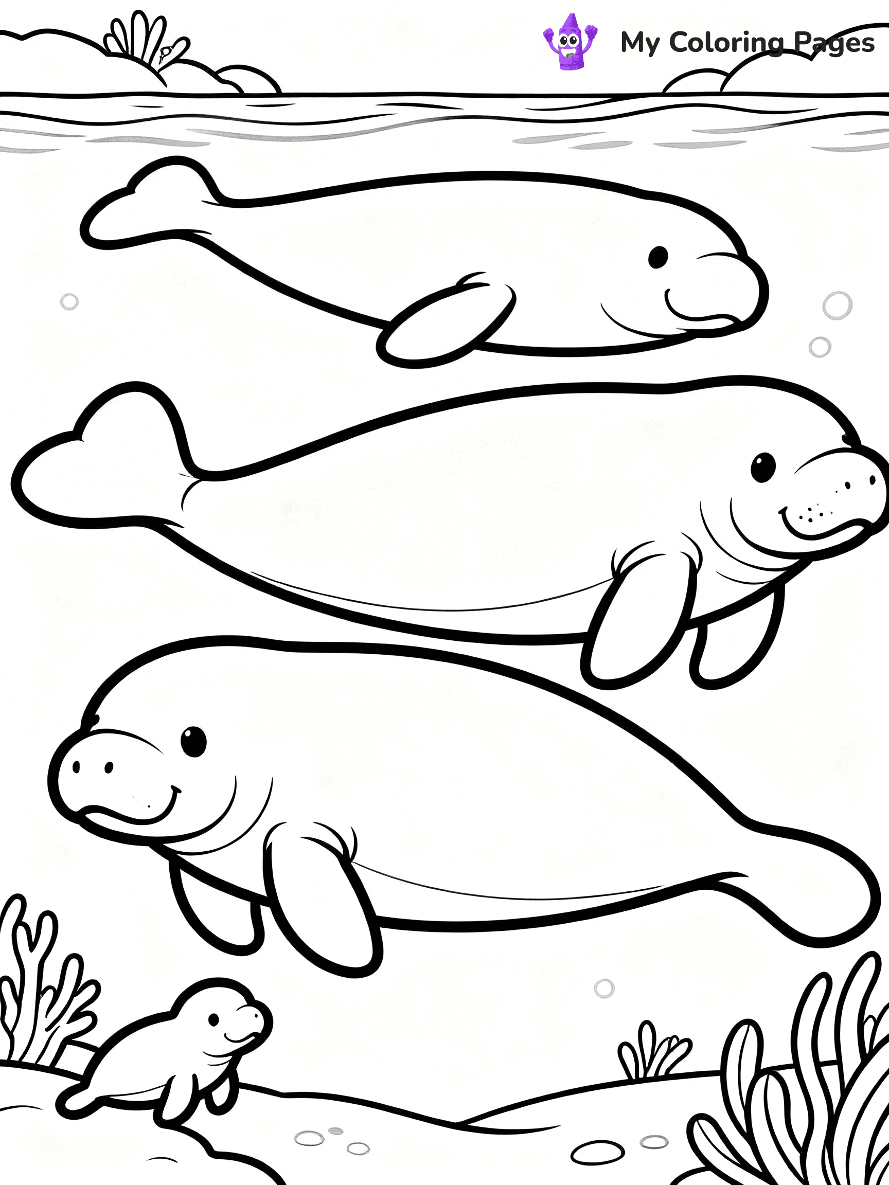 Manatee Coloring Pages - 1