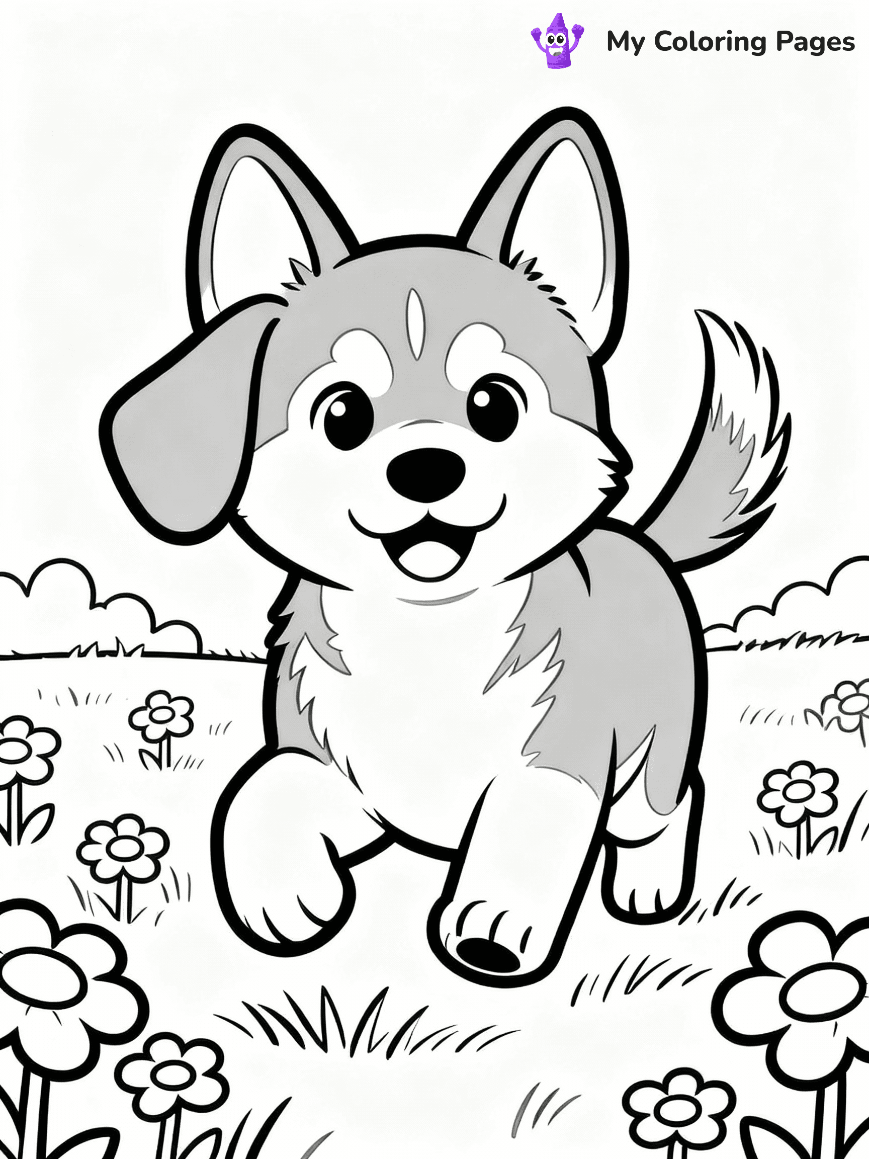 Husky Coloring Pages - 36