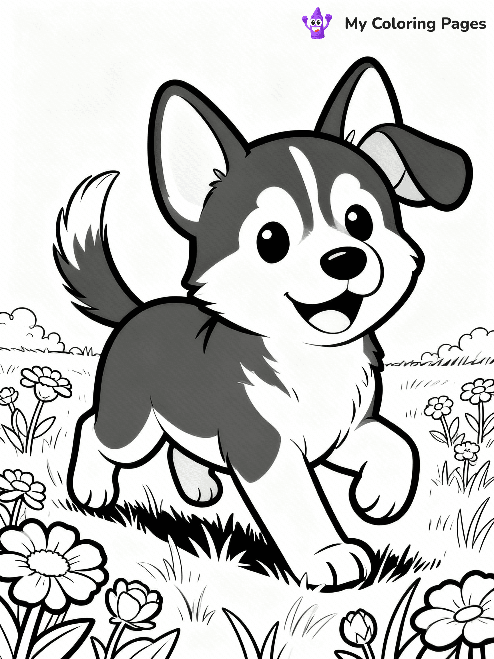 Husky Coloring Pages - 28