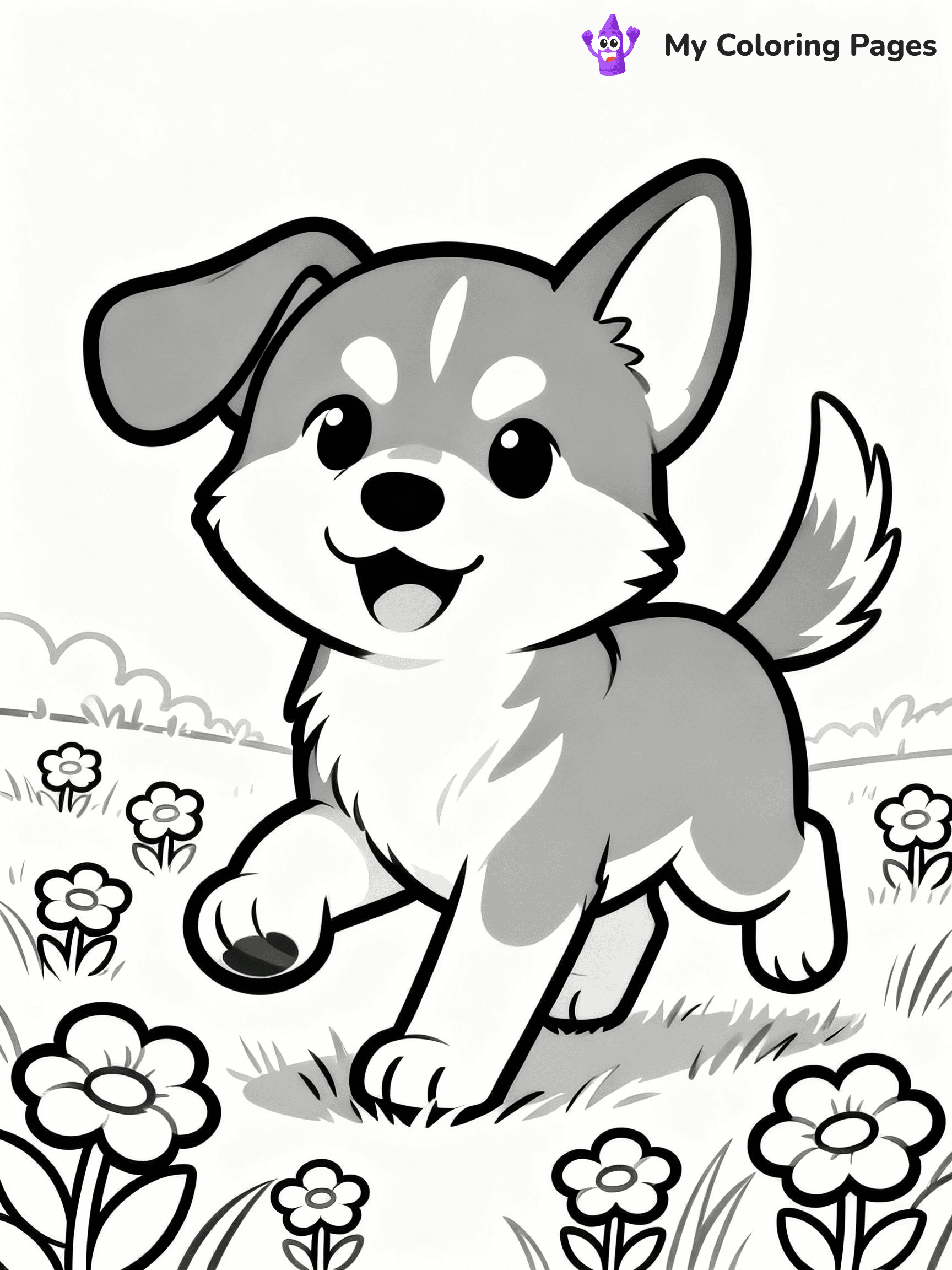 Husky Coloring Pages - 26