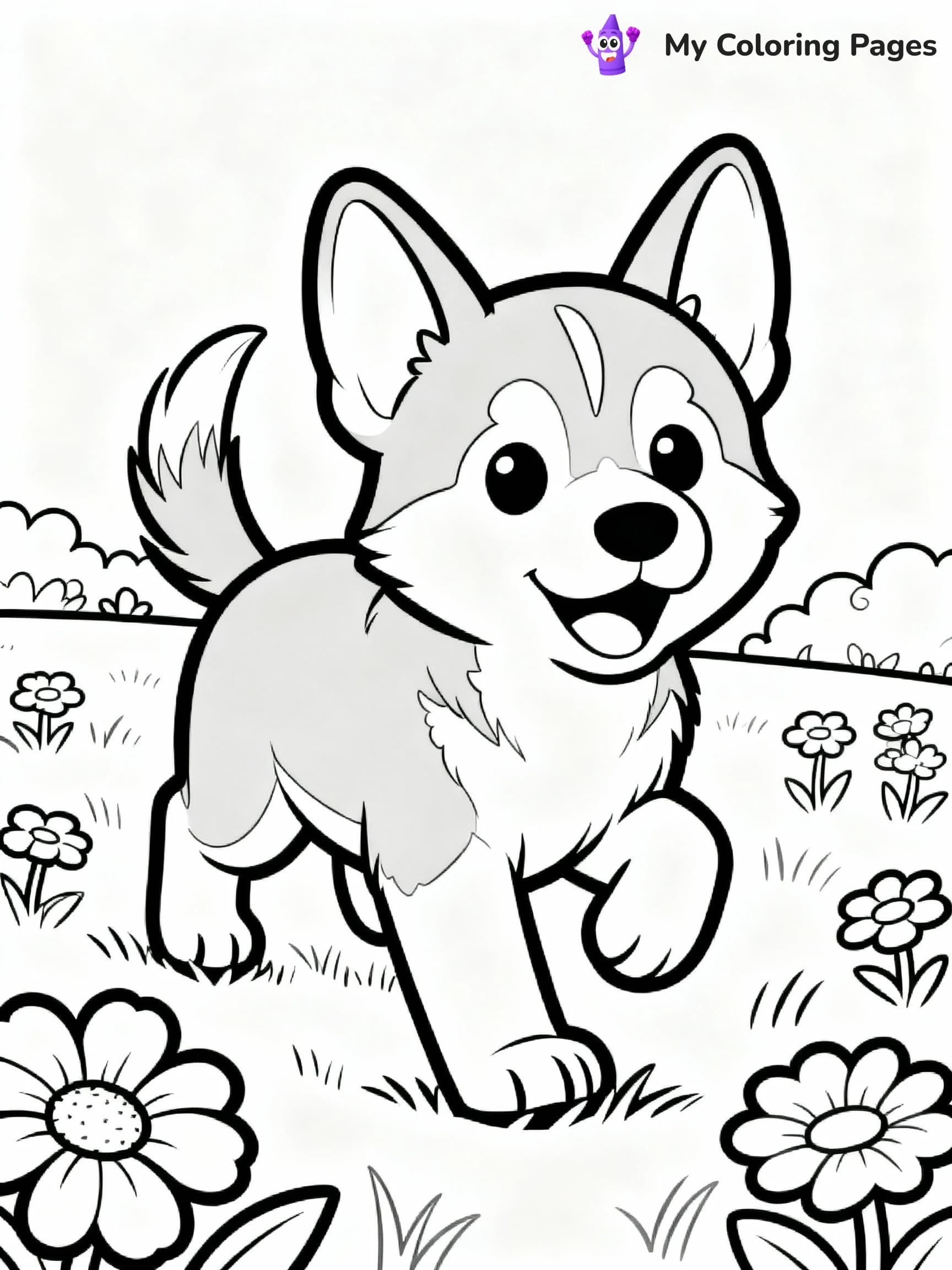 Husky Coloring Pages - 24