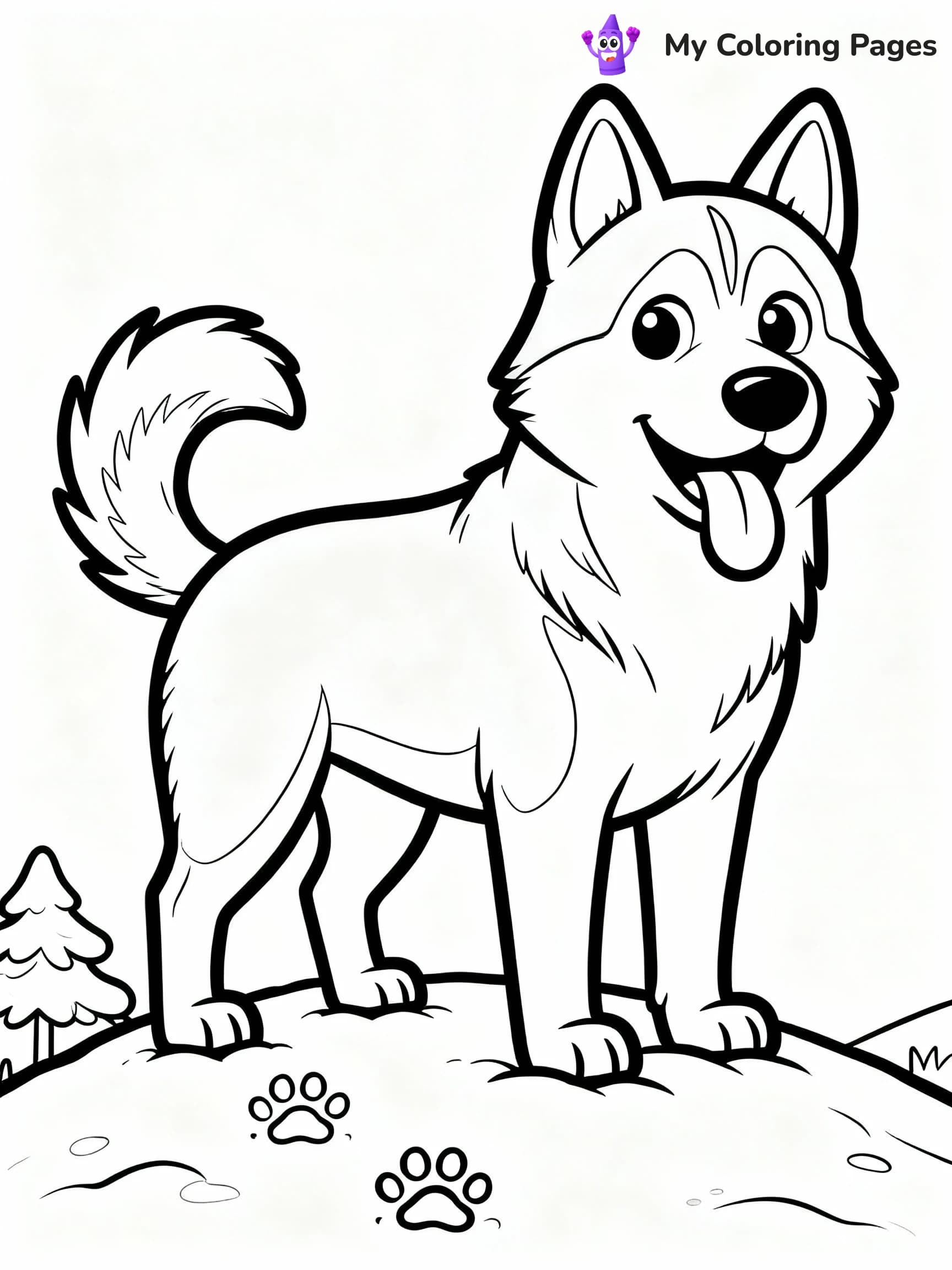 Husky Coloring Pages - 23