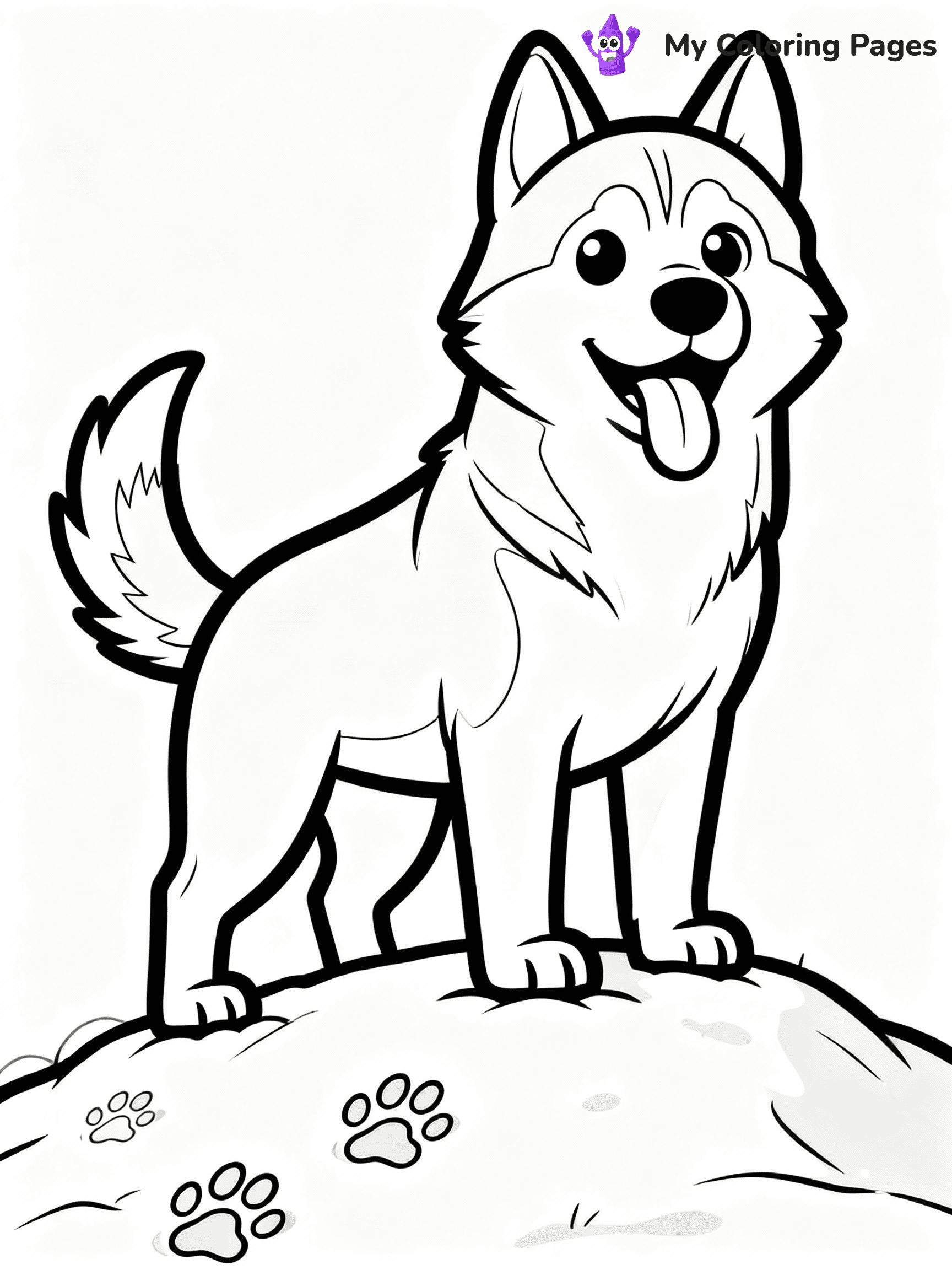 Husky Coloring Pages - 22