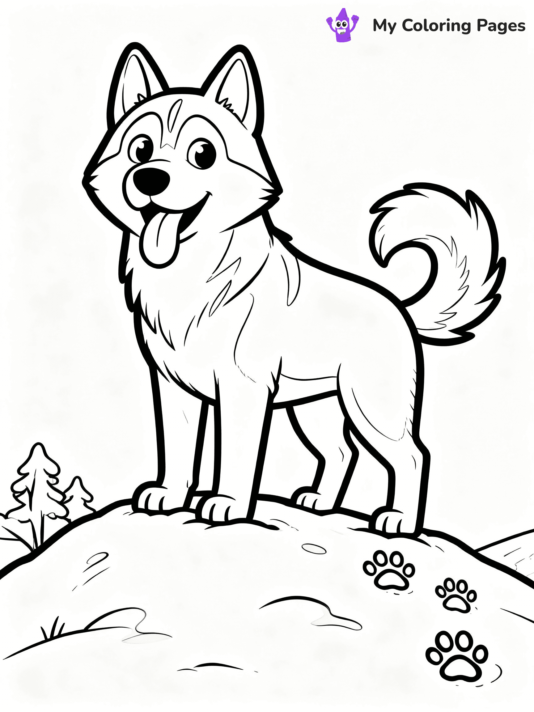 Husky Coloring Pages - 21