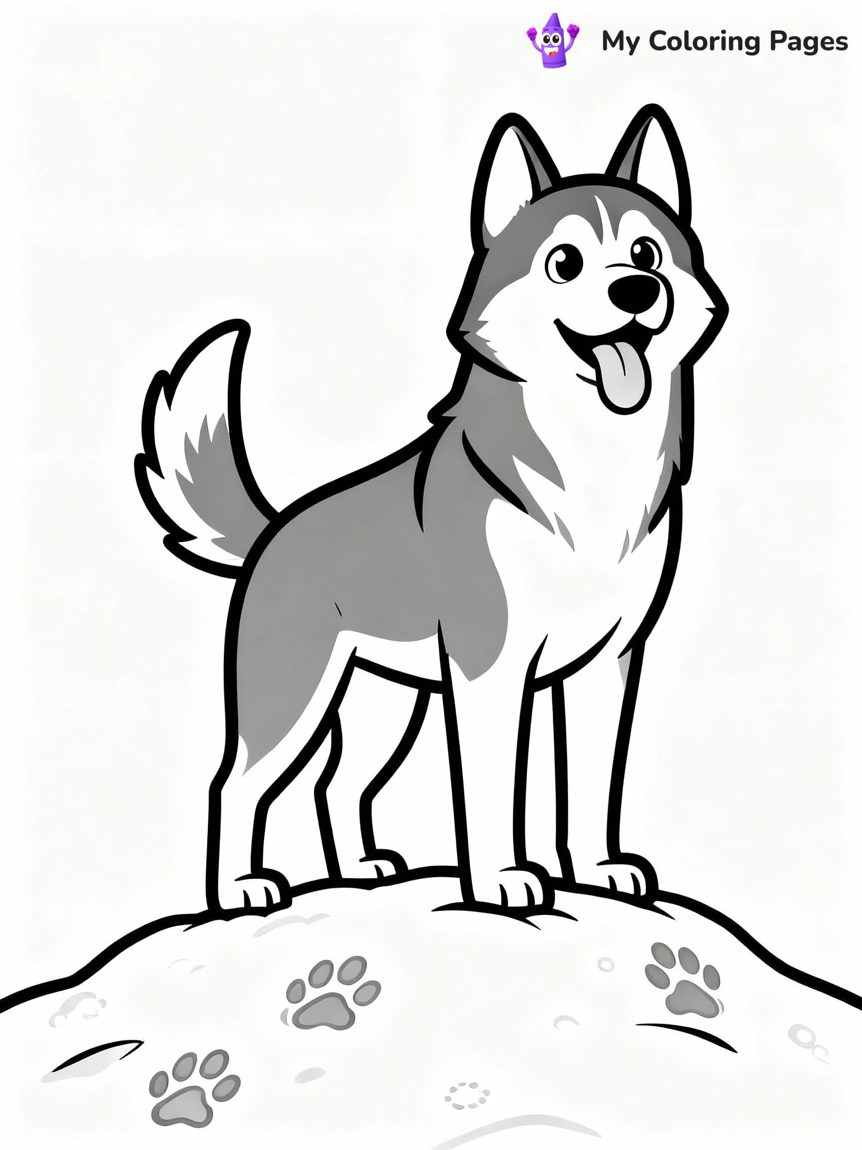 Husky Coloring Pages - 20