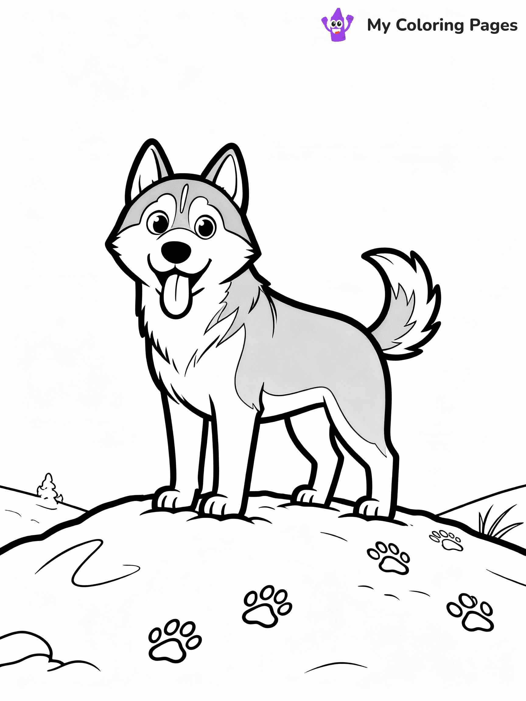 Husky Coloring Pages - 19