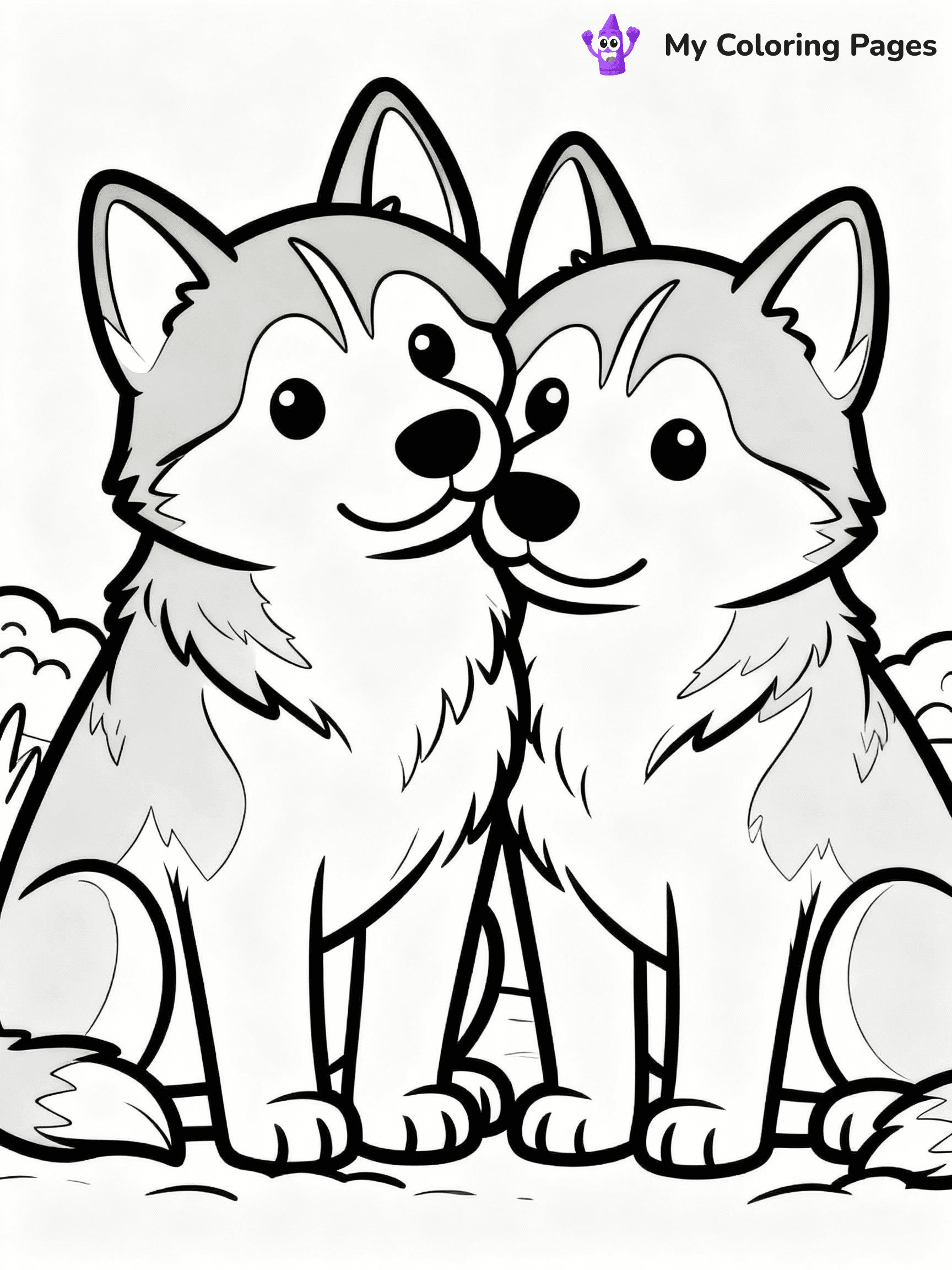 Husky Coloring Pages - 17